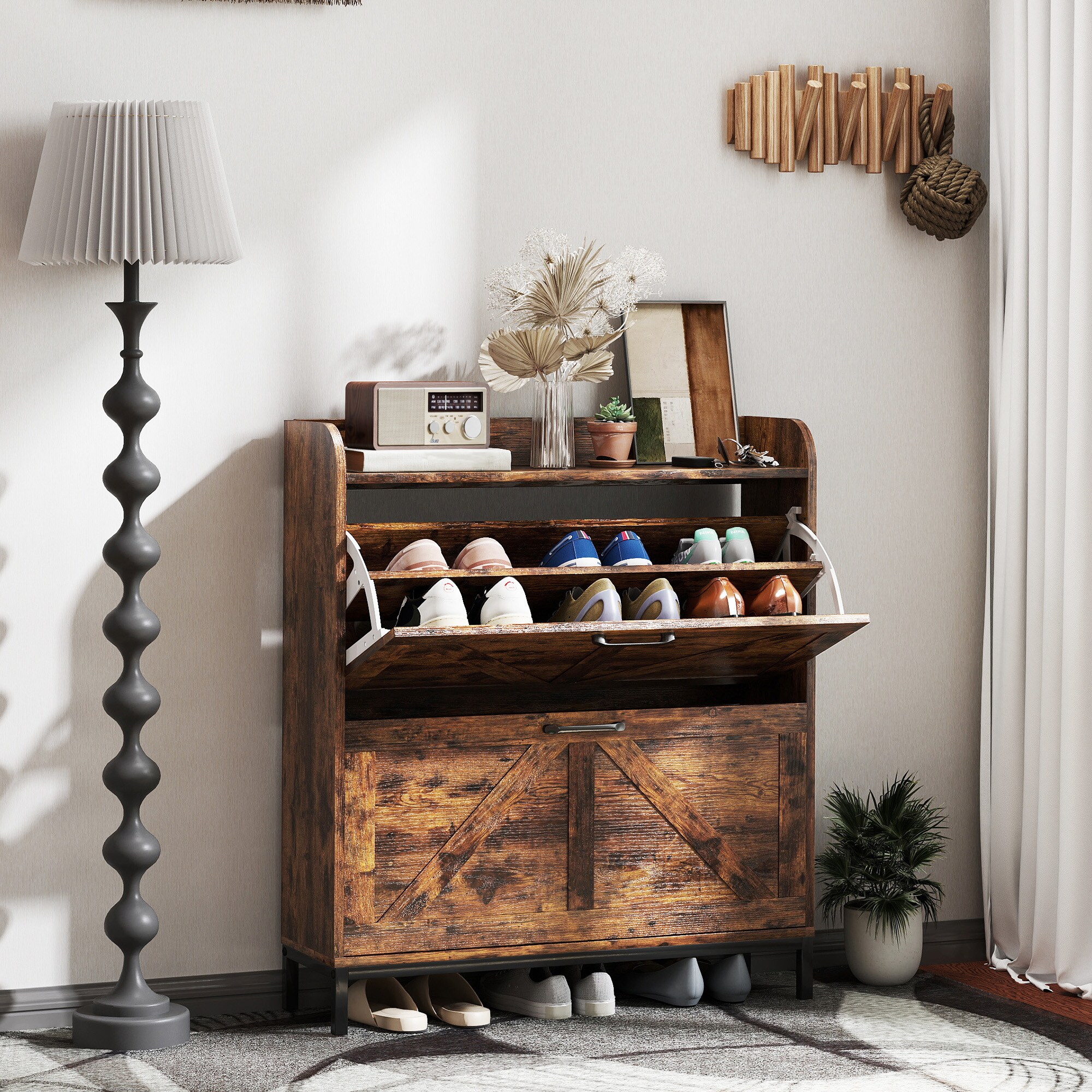 HomCom 837-555V80RB Coatrack-Stands-Pedestals - View #2
