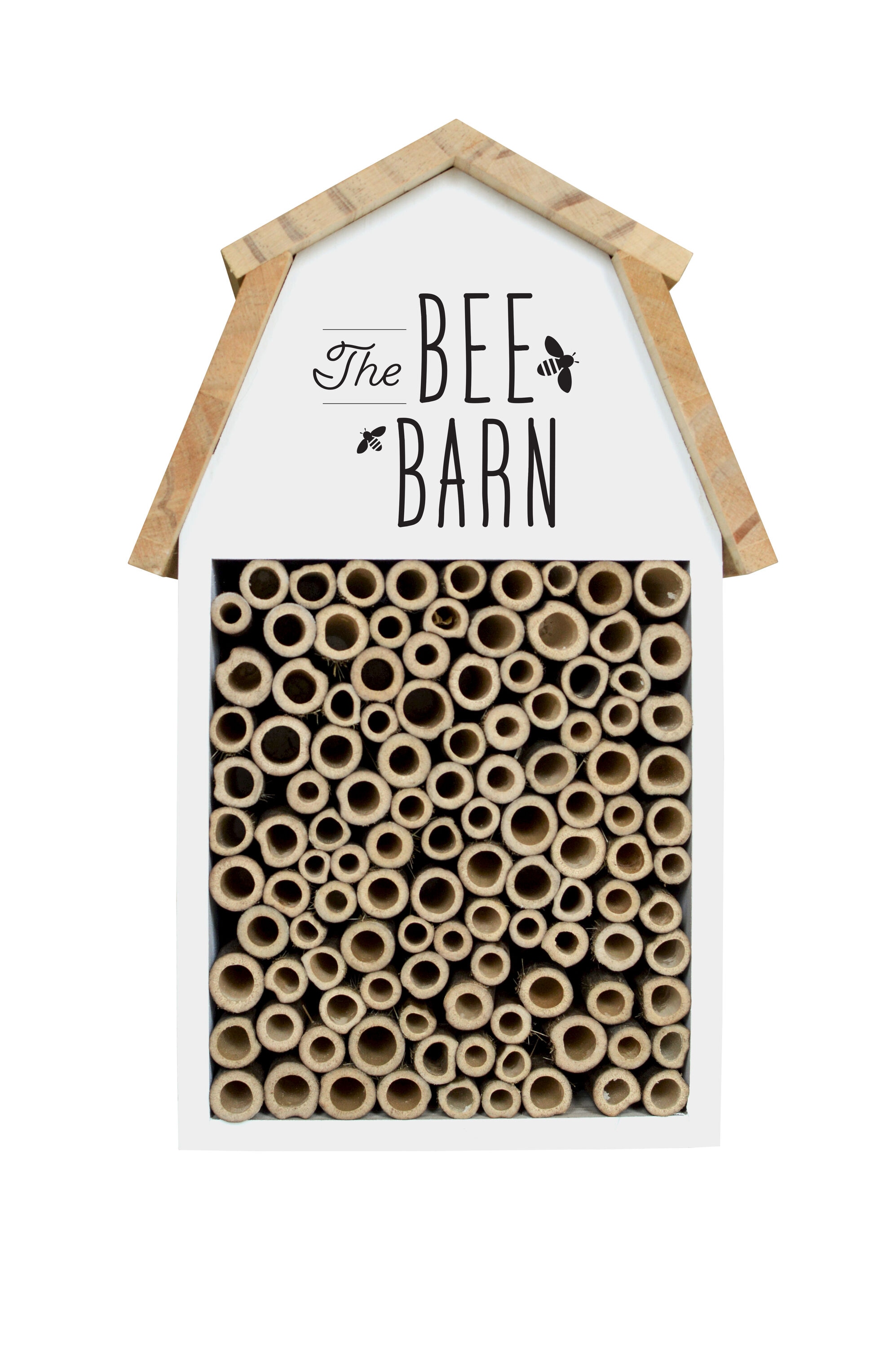 Nature's Way PWH17 White Wood Flush/Post Mount Bee House