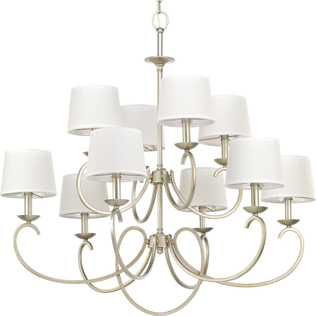 Progress Lighting P400076-134 Savor 5-Light Silver Ridge Modern/Contemporary Dry Rated Chandelier