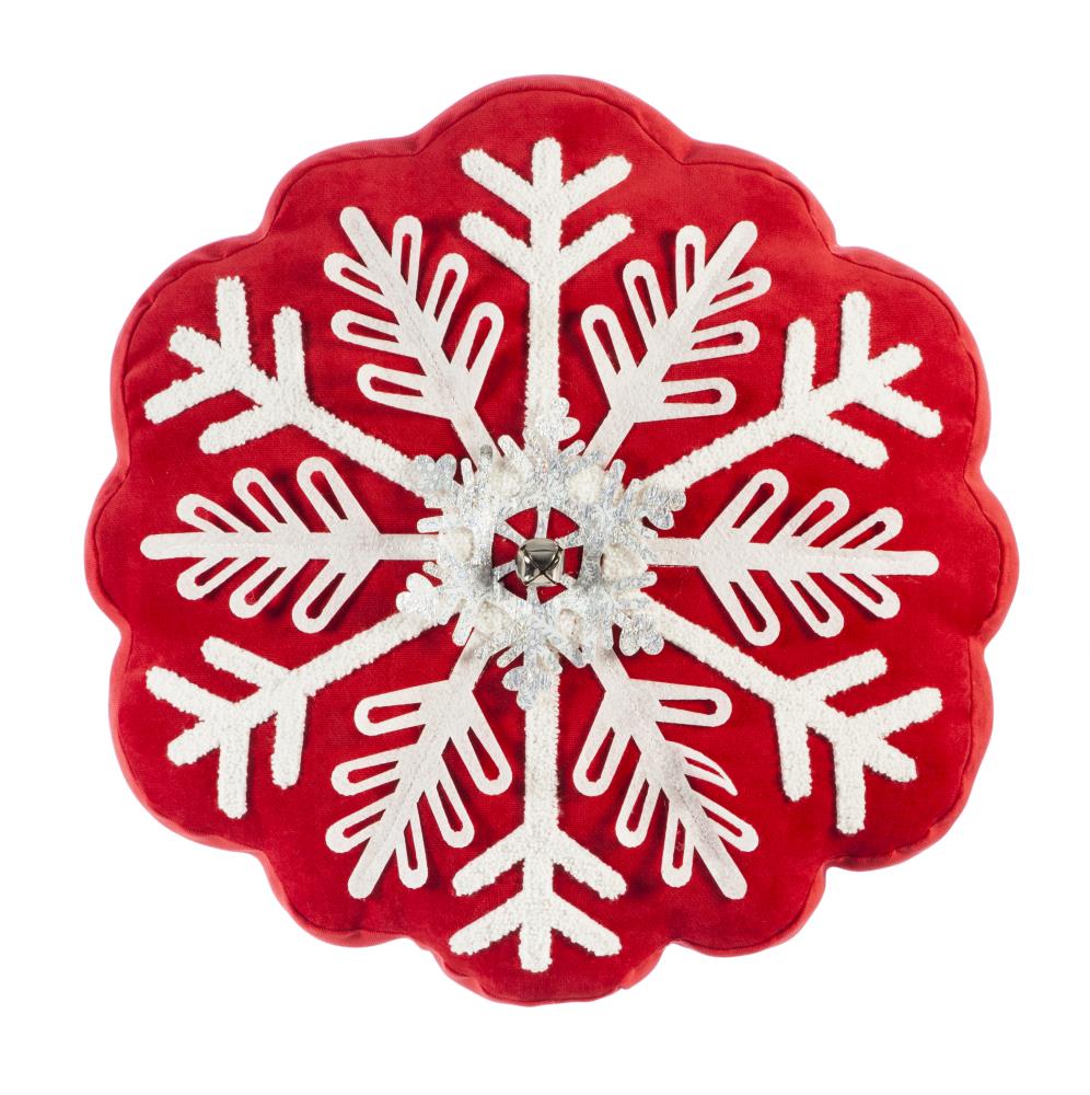 Evergreen 4SP21001 16-in Pillow Snowflake Christmas Decor