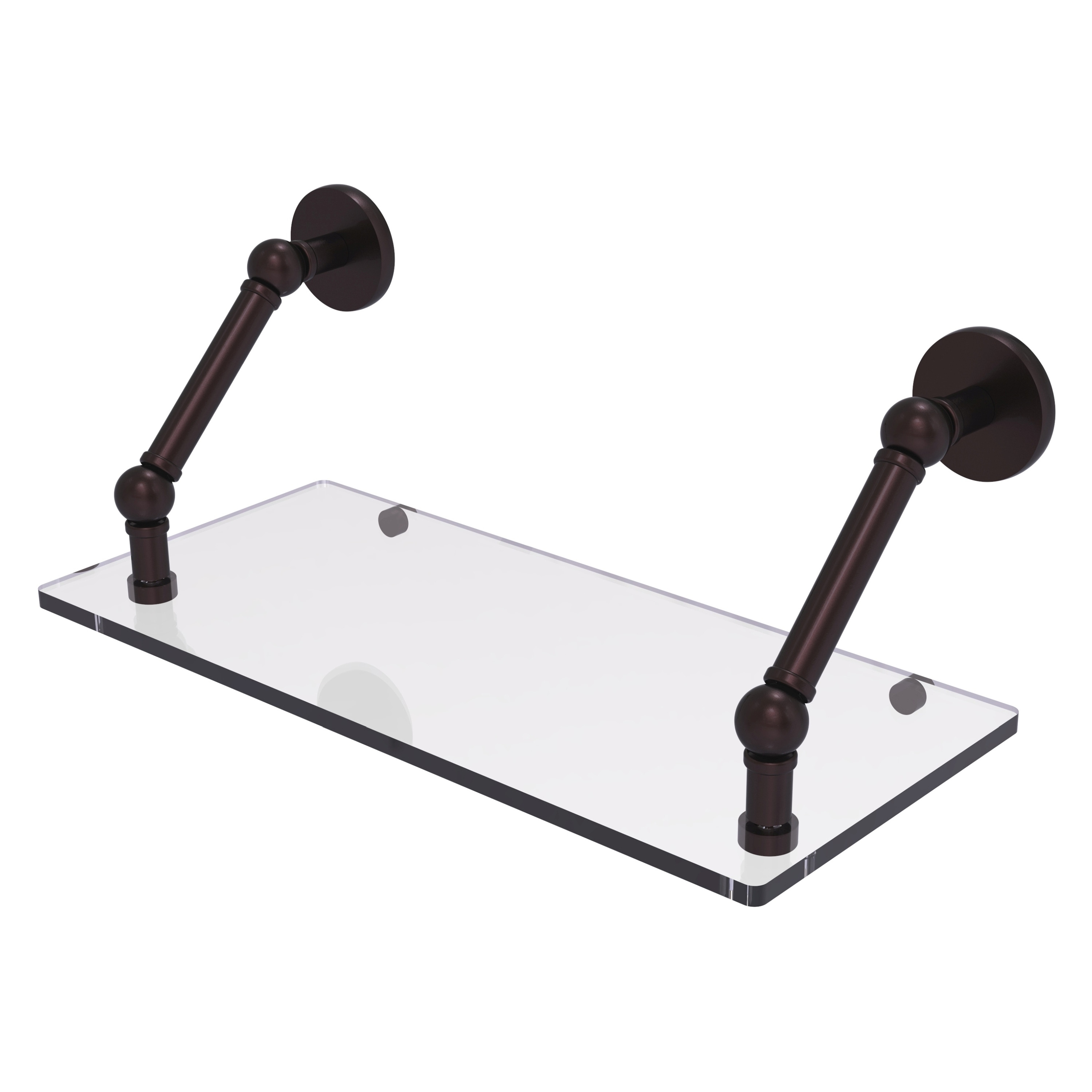 Allied Brass P1000-1-18-ABZ Prestige Skyline Antique Bronze 1-Tier Wall Mount Bathroom Shelf (18-in x 8-in)