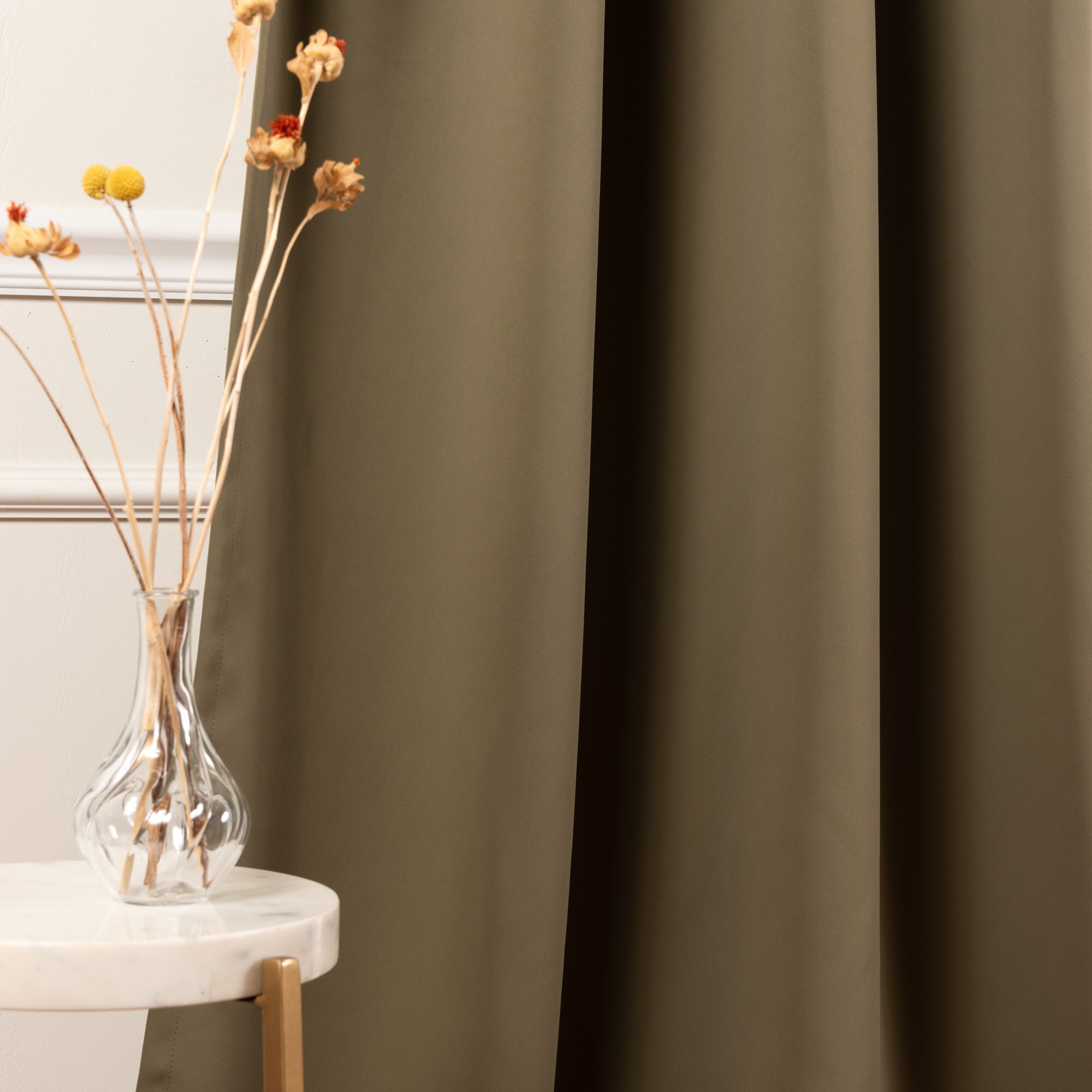Best Home Fashion SOLID-72-OLIVE curtains - View #6