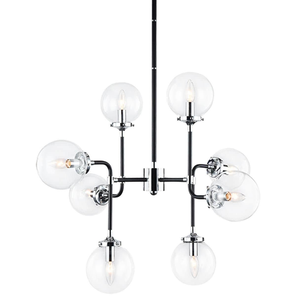 Matteo -  Lighting C58208CHCL Particles Pendant Black and Chrome