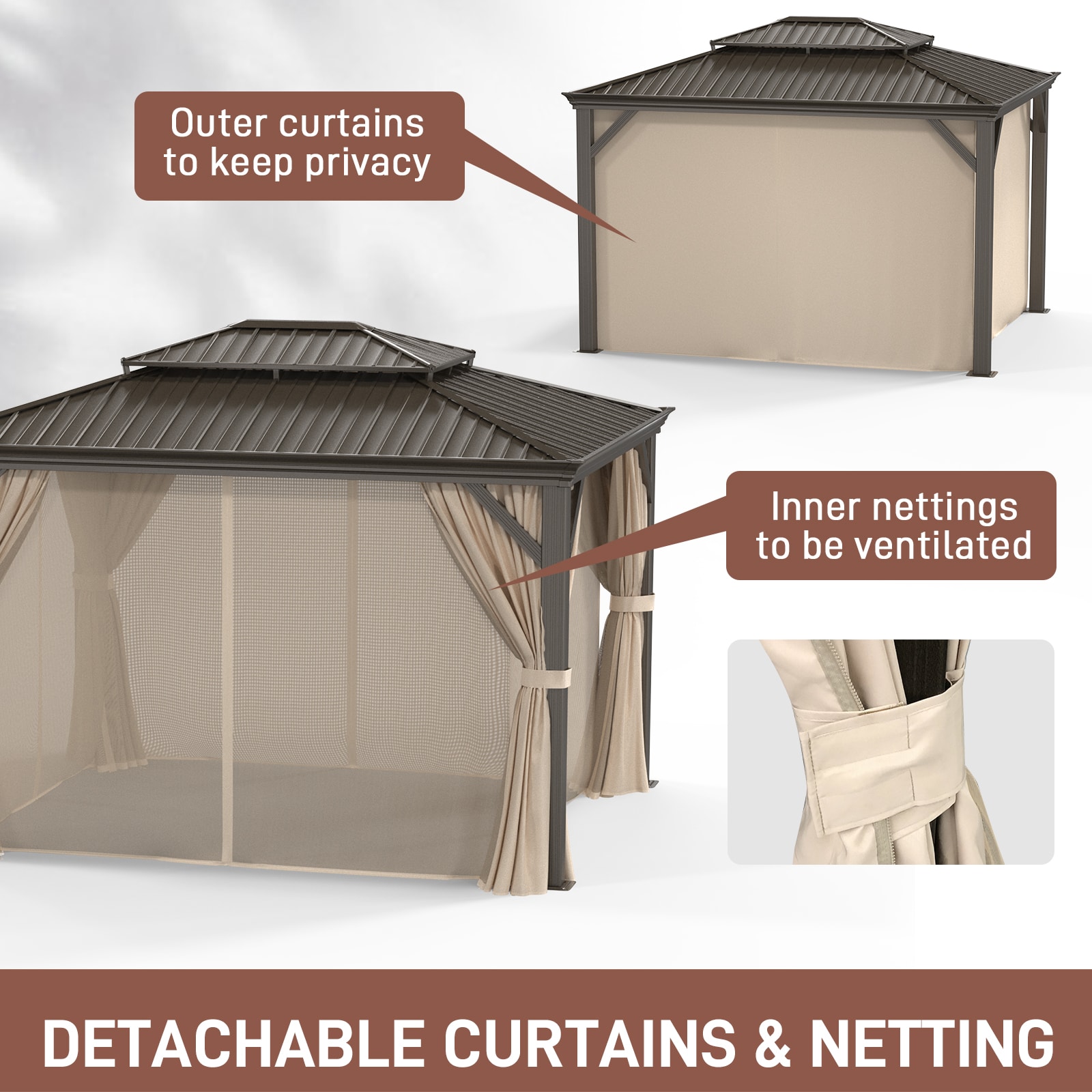 Winado LO1G57000646+647+648 Wood-Resin-Gazebos - View #3