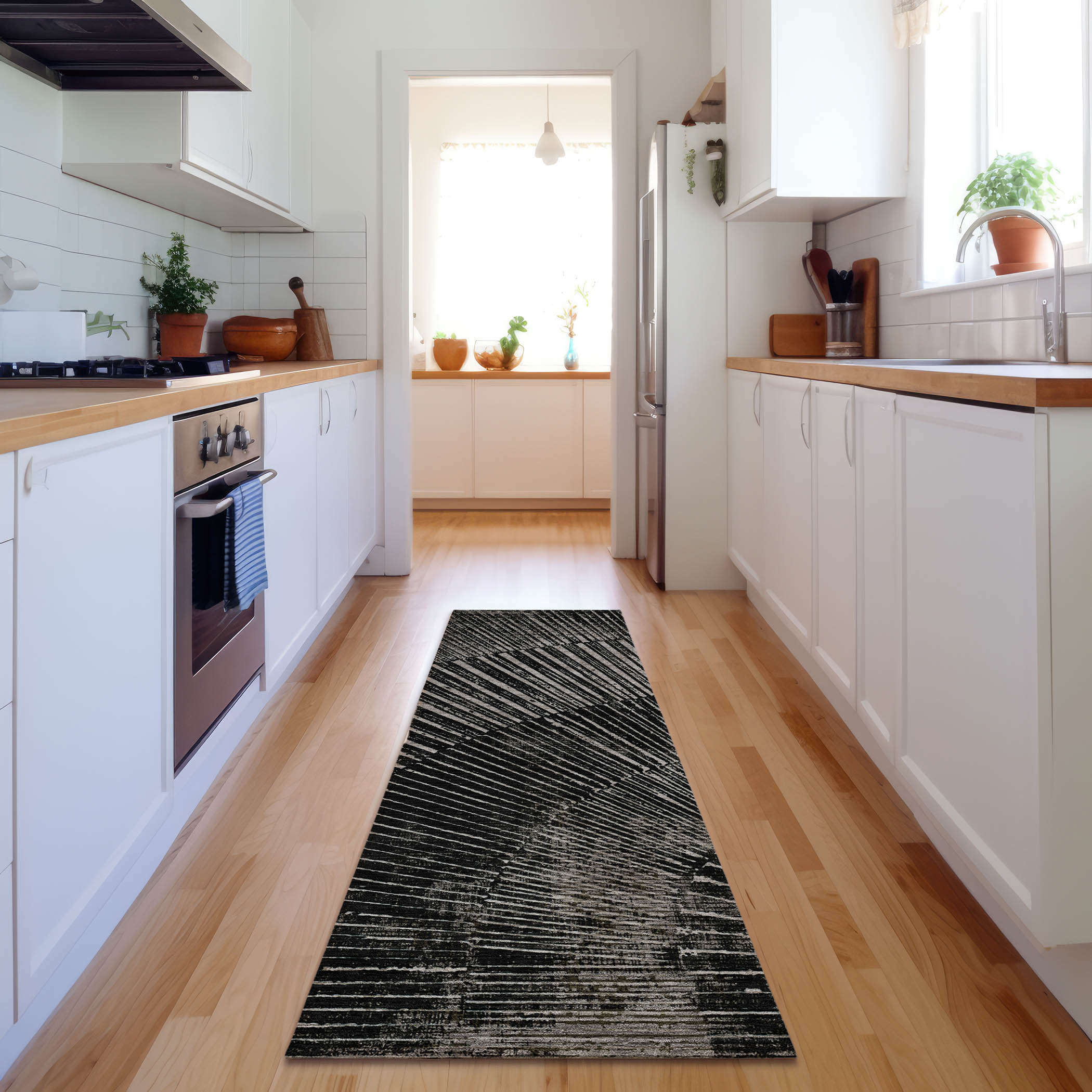 Addison Rugs AMF507TE5X8 Mayfield AMF507TE 5 x 7 (ft) Loomed Polyester Teal Rectangular Indoor Abstract Machine washable Area rug
