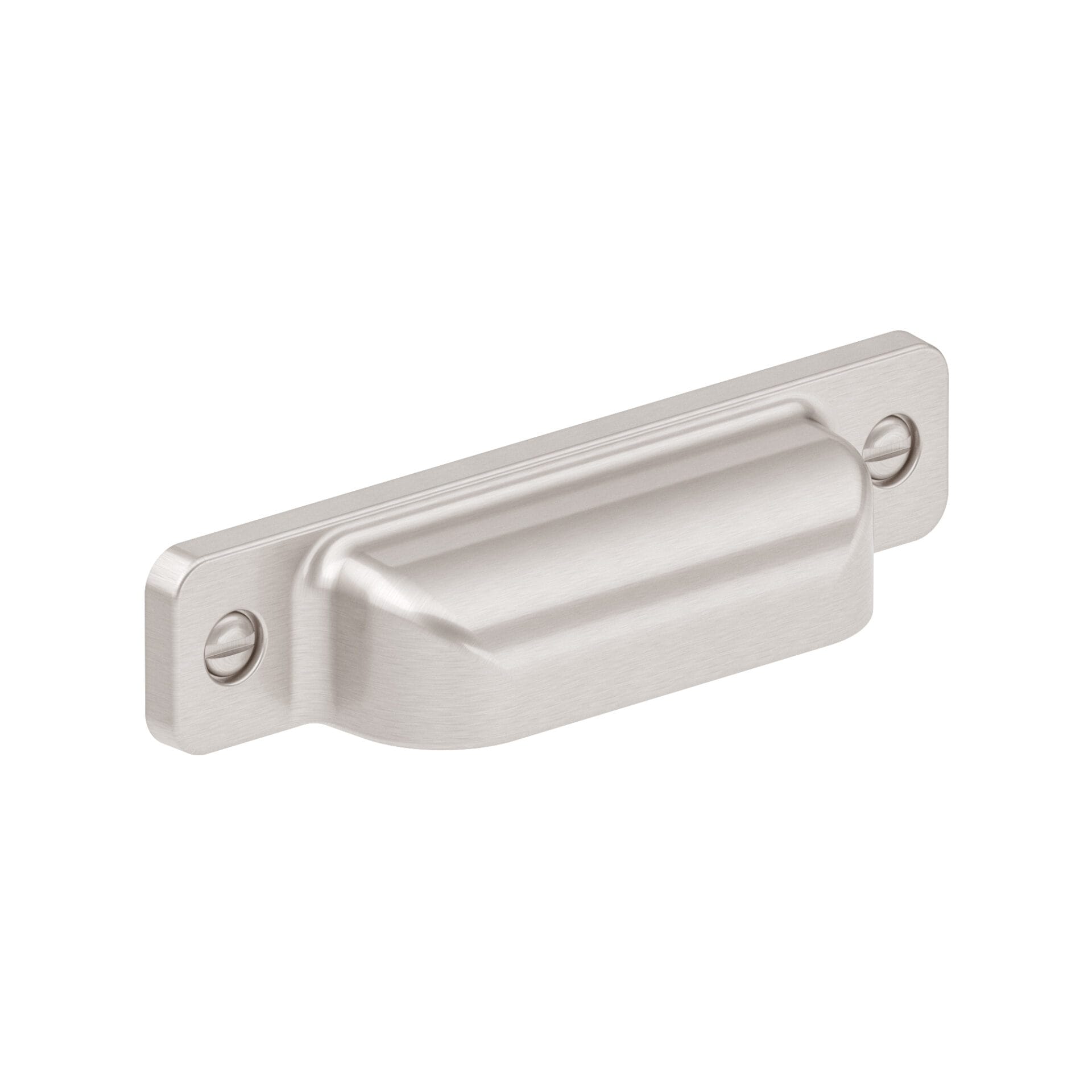 Richelieu BP871696195 Torino 3-3/4-in , 96mm Center to Center Brushed Nickel Rectangular Cup