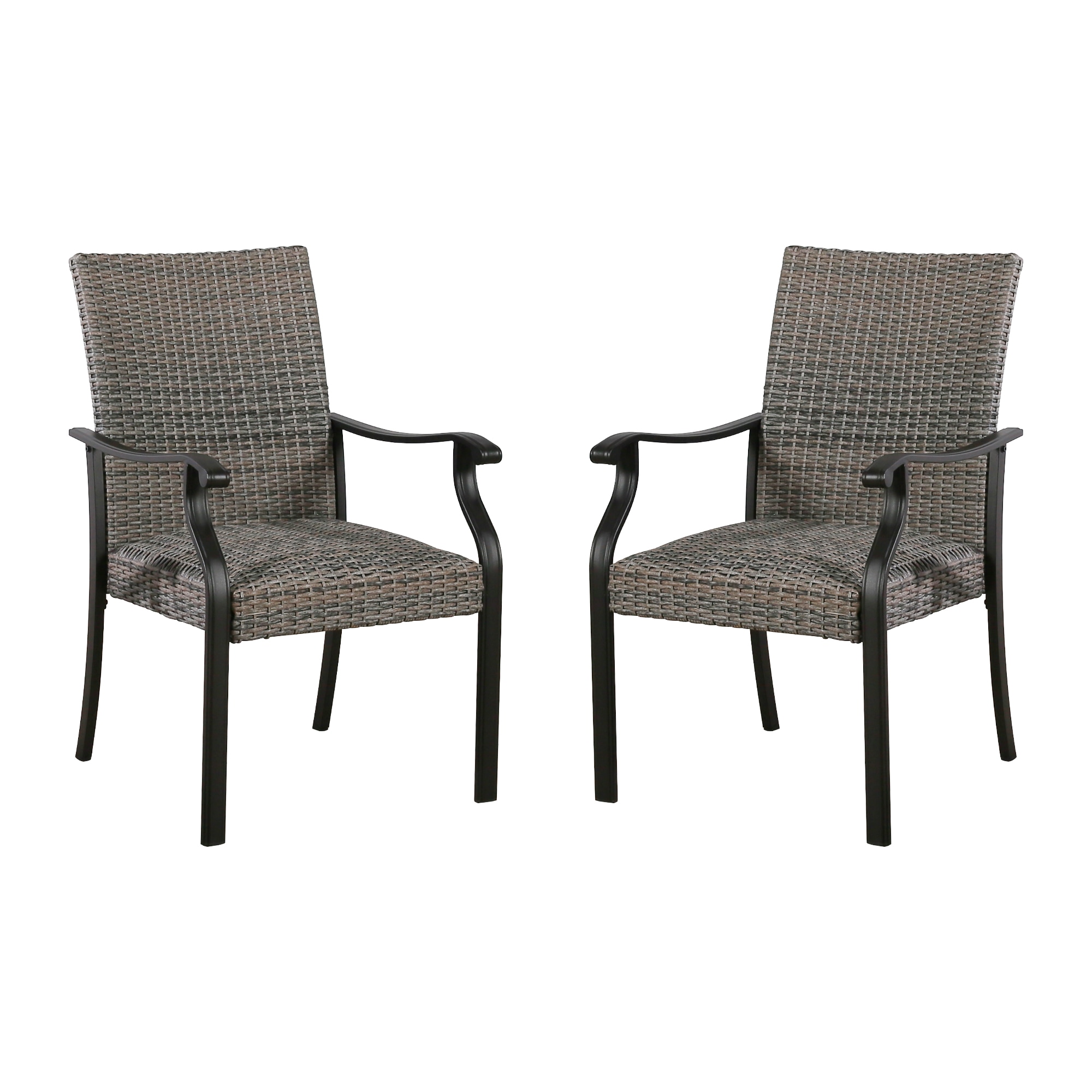 Black discount woven chairs