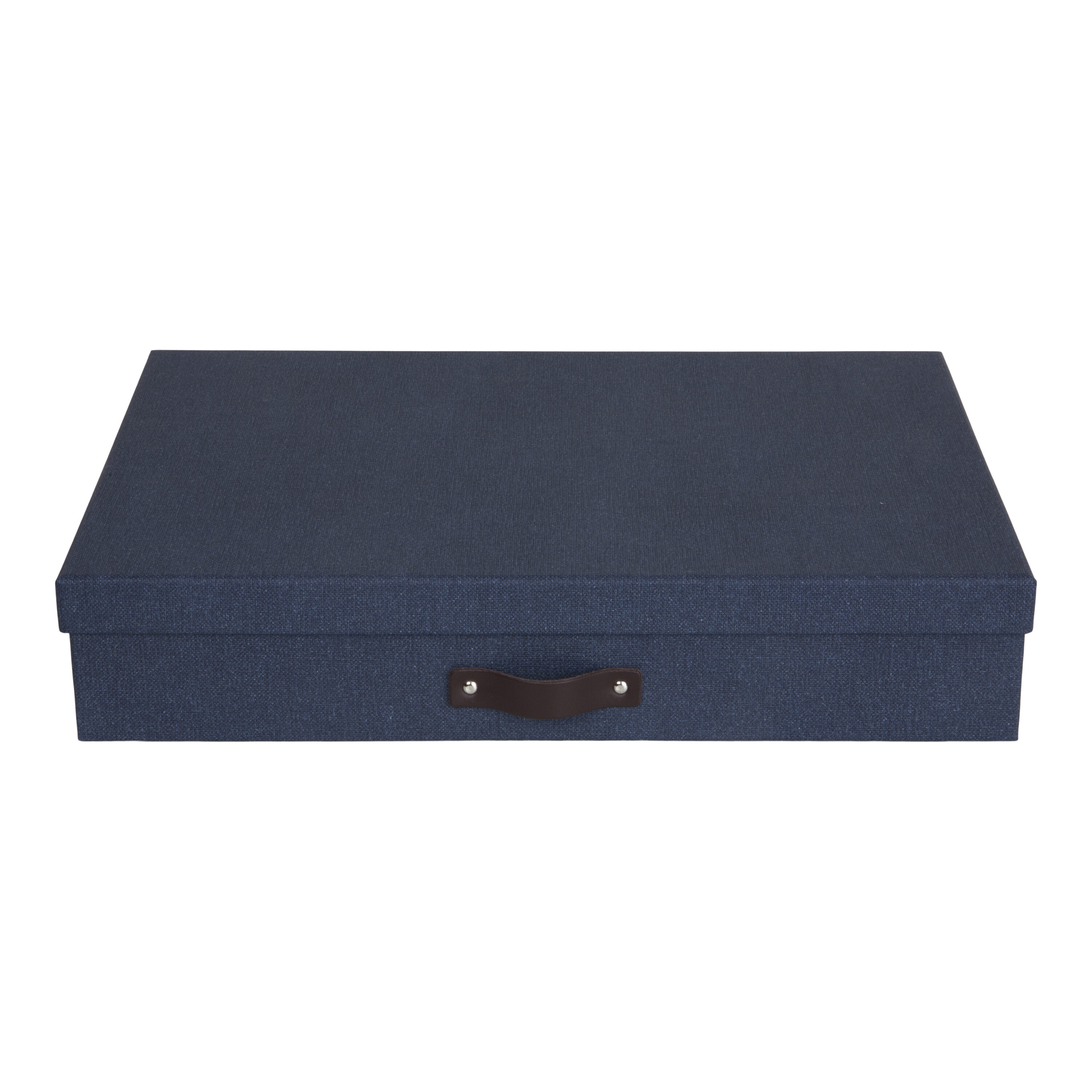 BIGSO BOX OF SWEDEN 9341C3843 Sverker 17.1-in W x 3.4-in H x 12.2-in D Blue Paper Stackable Bin