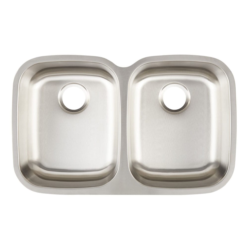 Signature Hardware Calverton Undermount 32.75-in x 20.375-in Stainless steel Double equal bowl 16 -Gauge Kitchen Sink one_size | SHCAUCA3221E