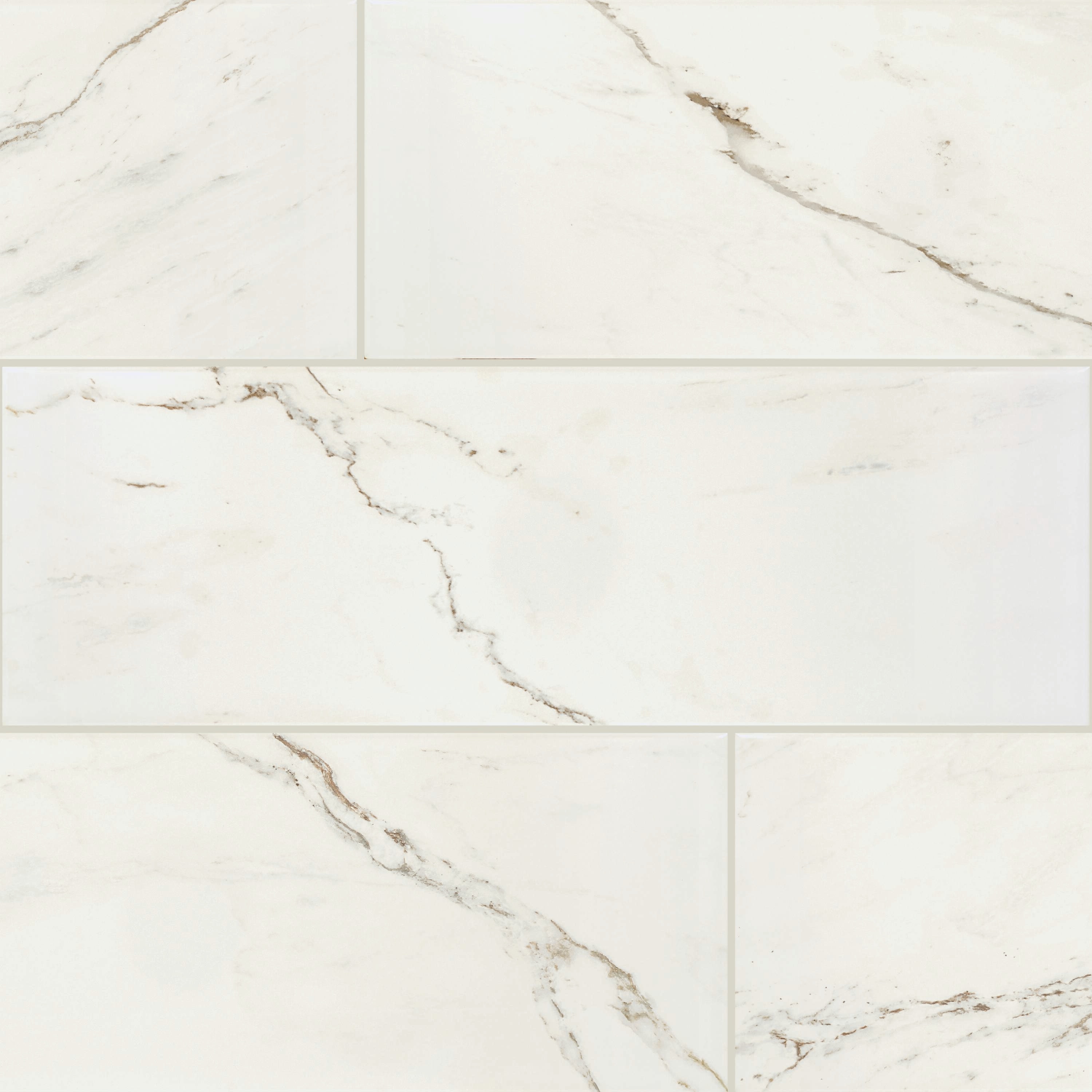 Daltile Core Classic Marble Manor 6-in x 18-in Glossy Ceramic Marble look Wall Tile ( 0.75-sq ft Piece ) #MM10618HC1P2