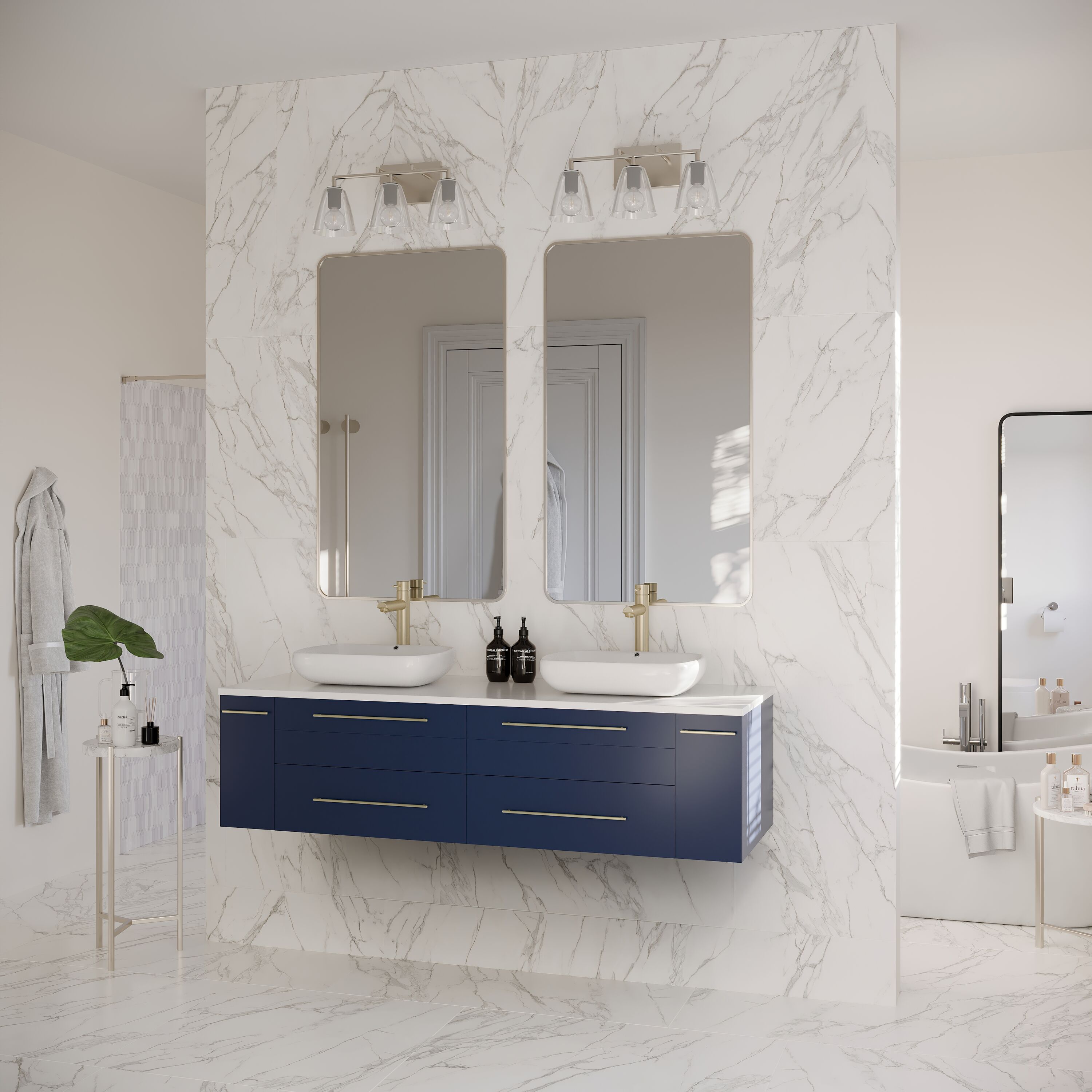 Fresca FCB6160RBL-VSL-DCWHV Bath-Vanity-Combo - View #4
