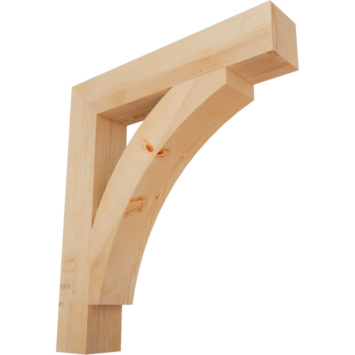 Ekena Millwork BKT06X34X38THR05SDF Thorton block smooth 5-1/2-in x 34-in x 38-in Douglas fir Brown Wood Standard bracket