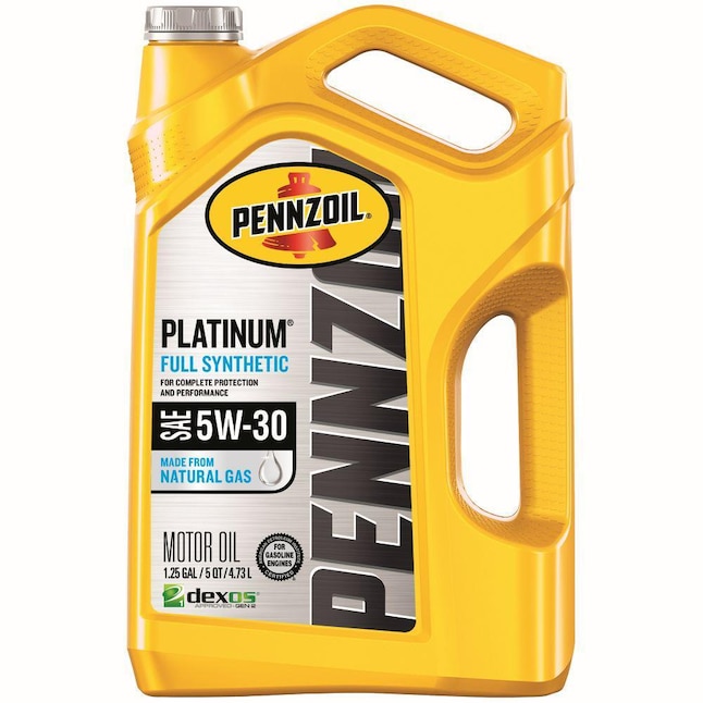 Pennzoil Pzl 5W30 Syn 5Qt | Synthetic Motor Oil | 5W-30 | 5 Quarts | For  Gasoline, ATV/UTV, RV, High Mileage Engines