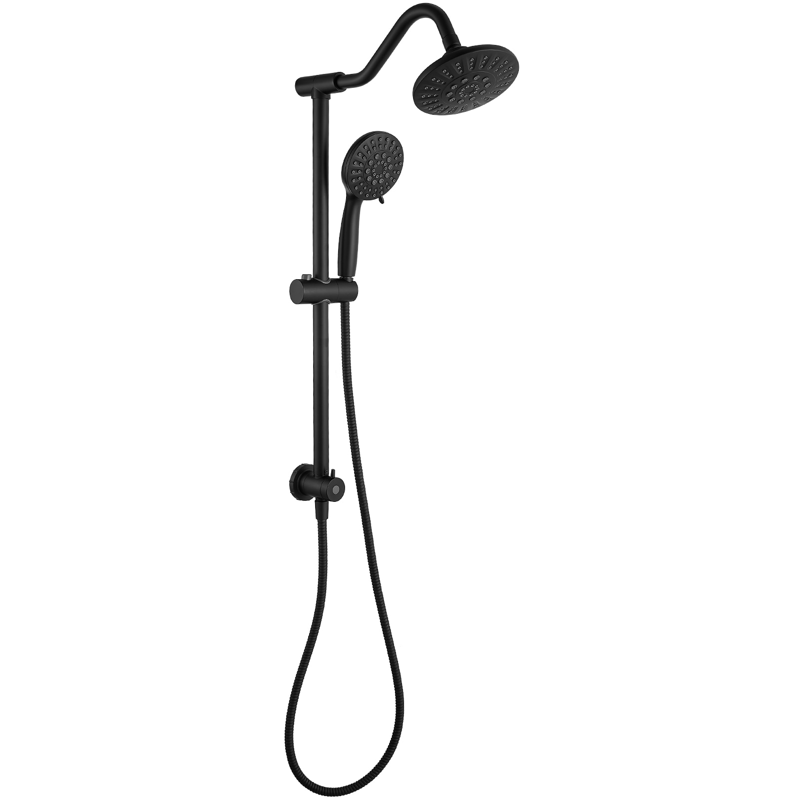 BWE A-9H-7805-B 2 -Settings Matte Black 6-in Round Handheld Filtered High Pressure Rain Shower Head 1.8 GPM