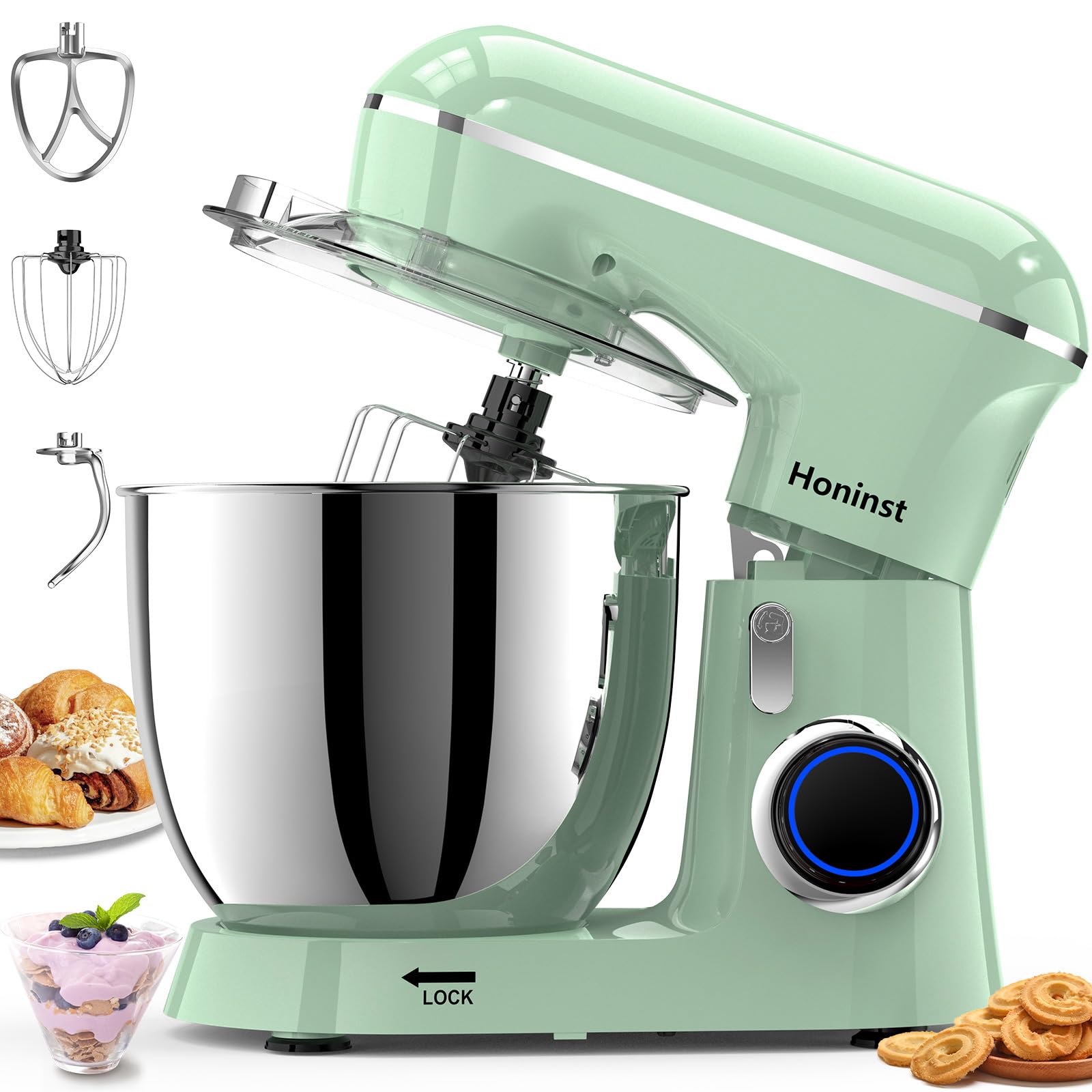 Jeremy Cass MATAKI1531AG Green 6.5-Quart Tilt-head Stand Mixer