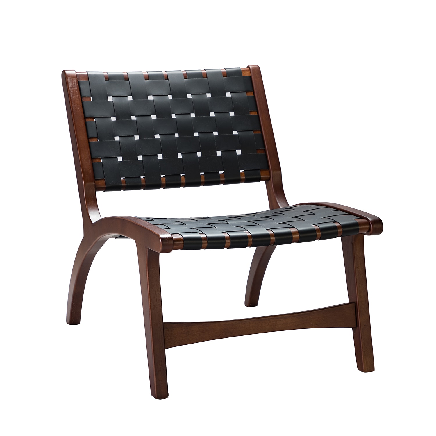 14 Karat Home Borah 23.5-in W Casual BLACK Faux leather Accent Armchair