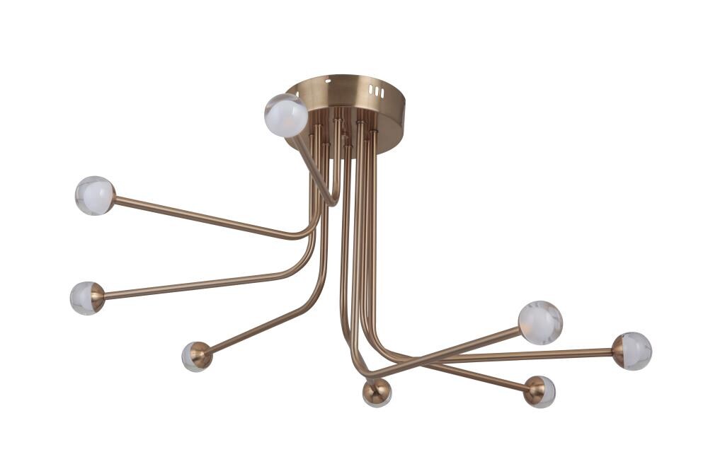 Craftmade 43088-SB-LED Solis 1-Light 33-in Satin Brass LED Semi-flush Mount Light