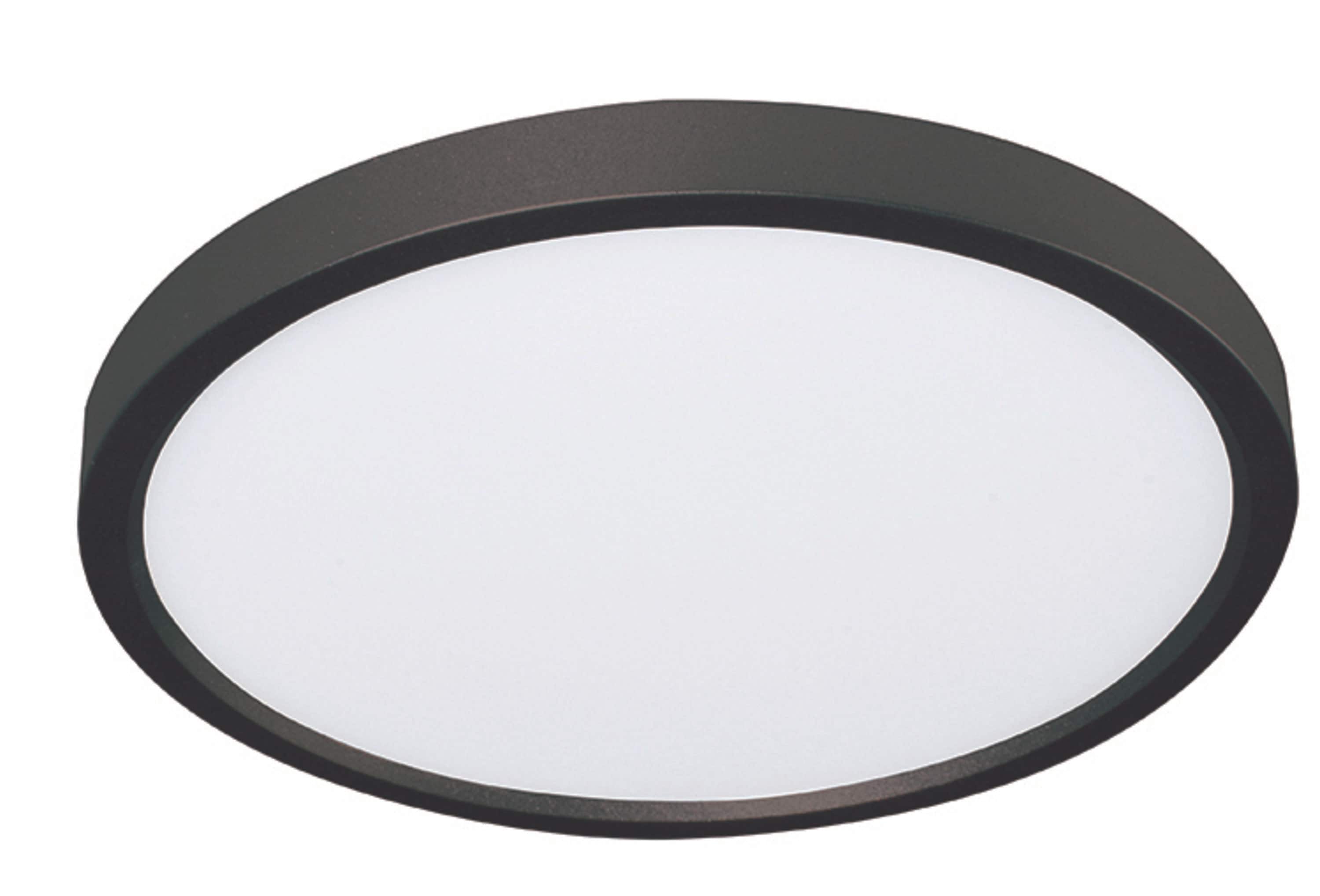 Satin Nickel 8" LED Indoor/Outdoor Transitional Bowl Flush Mount