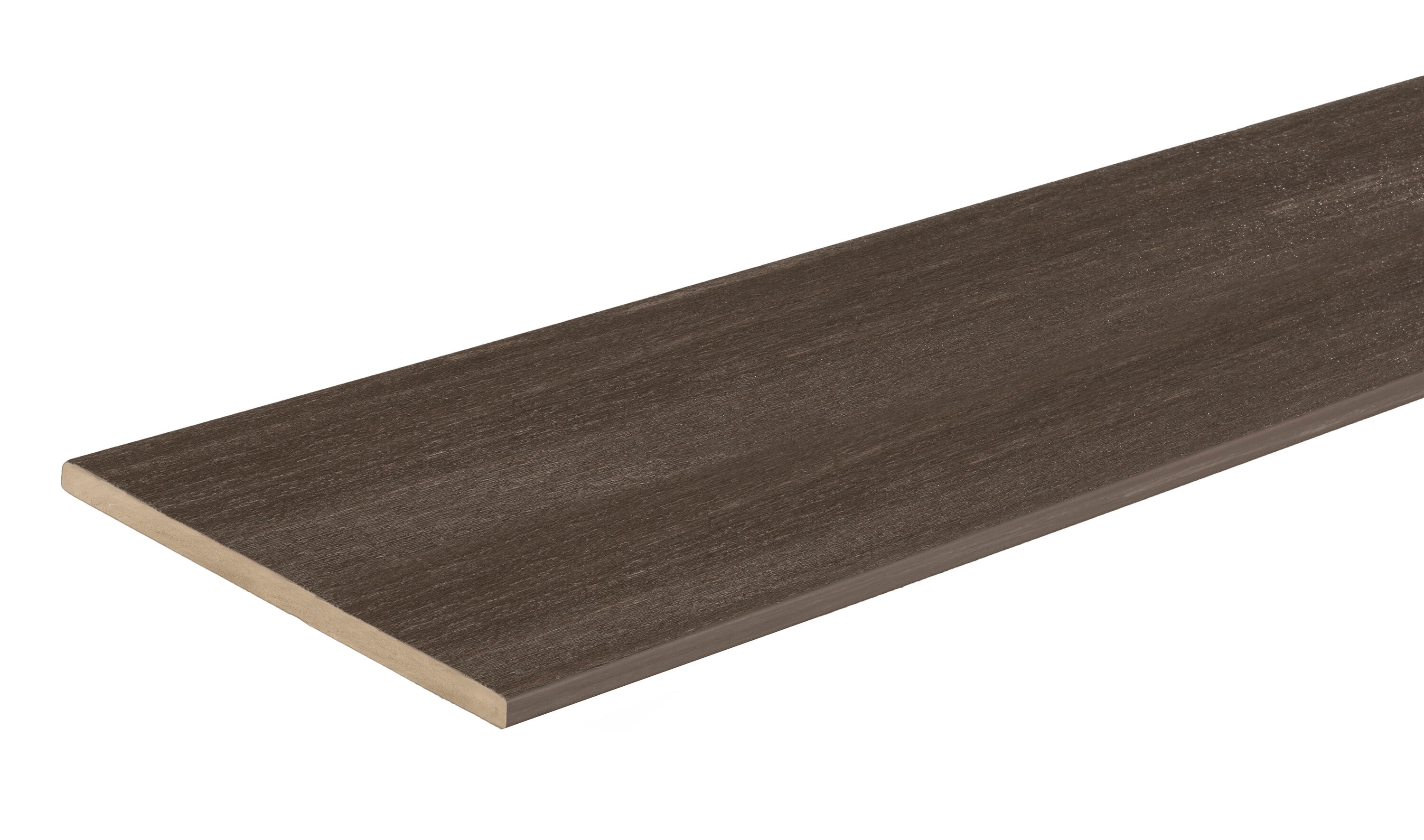 TimberTech ADR5117512DH Advanced Vintage 1/2-in x 12-in x 12-ft PVC Dark Hickory Fascia deck board