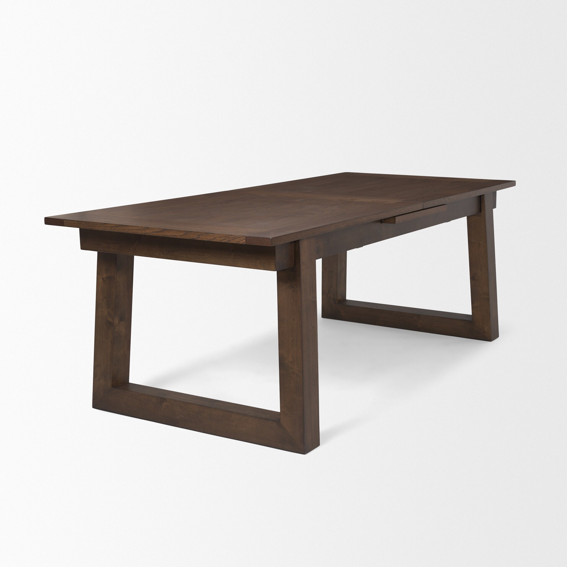 Mercana Brown Farmhouse Extending Wood Dining Table, with Wire Brushed ...