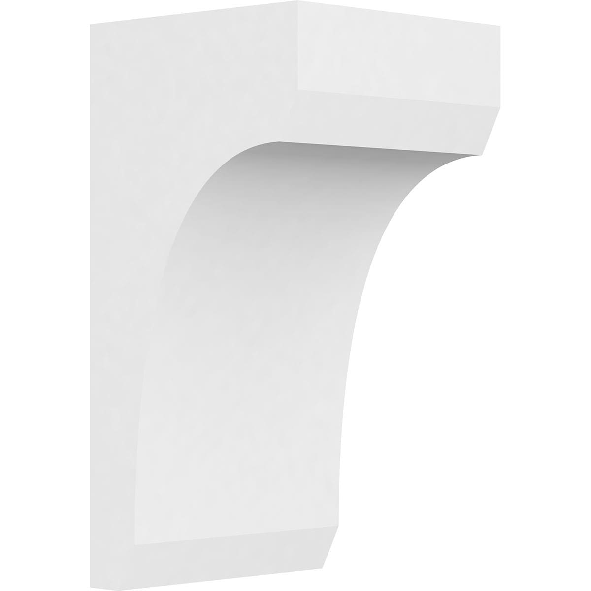Ekena Millwork CORP07X07X14LGY 7-in x 7-in x 14-in Standard legacy Unfinished White PVC Paintable Corbel
