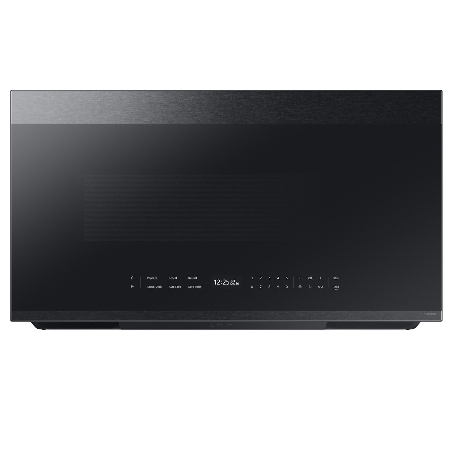 Samsung ME21DG6700MT 2.1-cu ft 29.87-in Over-the-Range Microwave with Sensor Cooking ( Matte Black Steel )