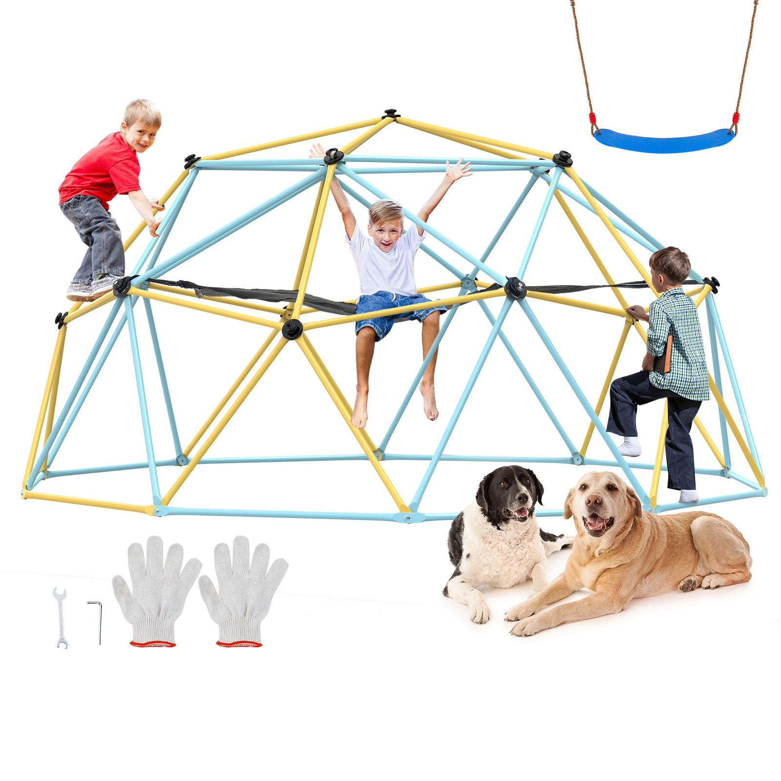 VEVOR JHPDYX10FTDCW8M10V0 10 FT 750 LBS Load Climbing Dome Metal Commercial/Residential Monkey bars