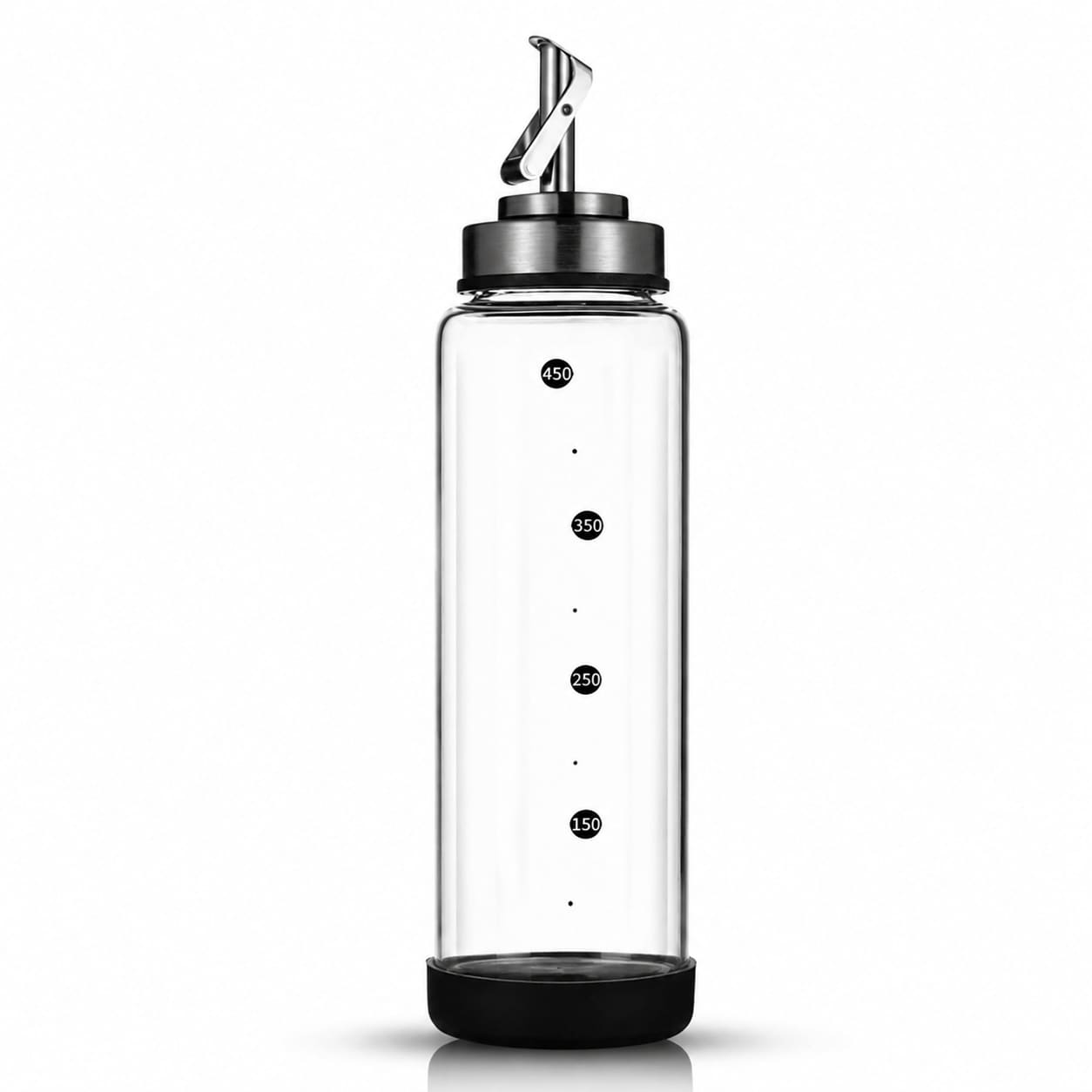 Etokfoks 17 oz Borosilicate Glass Olive Oil Dispenser Bottle with Stainless Steel Spout Leakproof Wide Mouth #LETD5WDR2