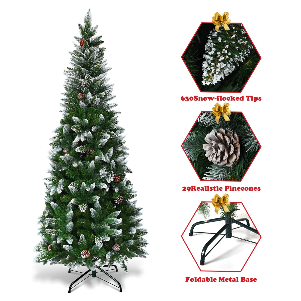 WELLFOR CM-HWY-22052 Artificial-Christmas-Trees - View #3