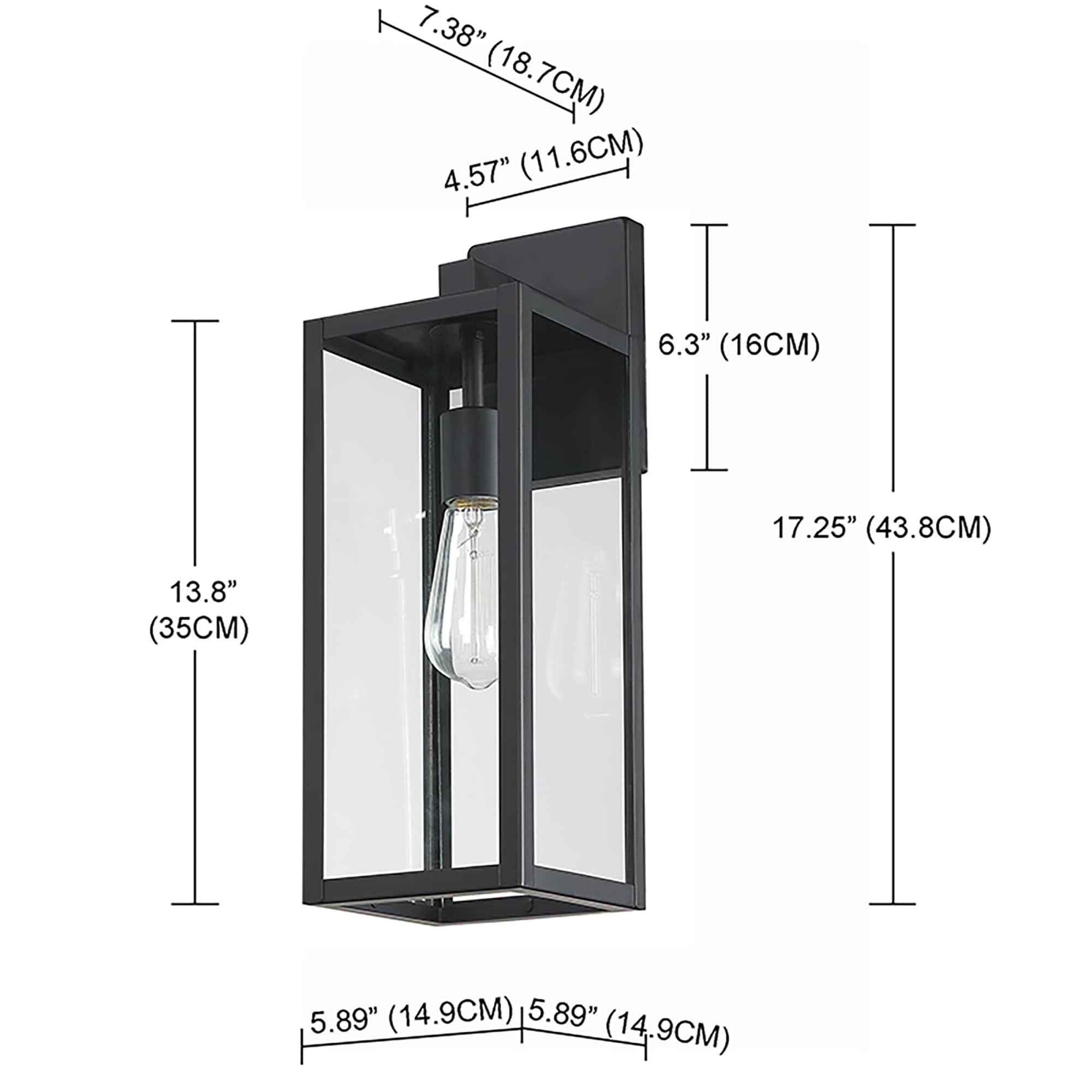 Hukoro 4FL88714-BK Outdoor-Wall-Lighting - View #2