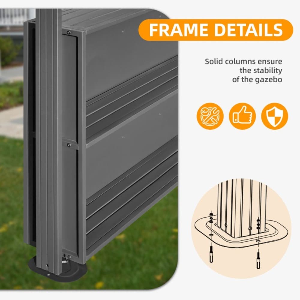 U-HOMY W-061-QG Wood-Resin-Gazebos - View #4