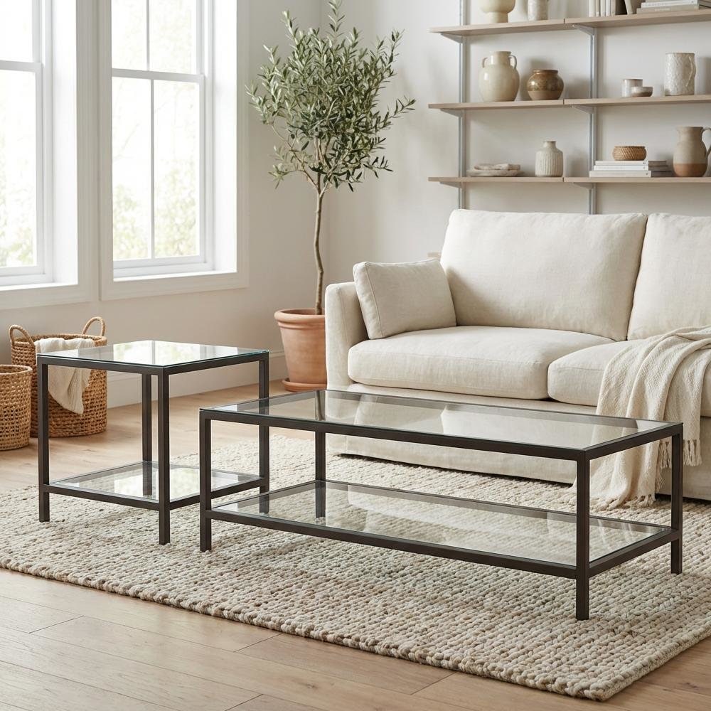 FurniFact BO3942270WHT Accent-Table-Sets - View #3