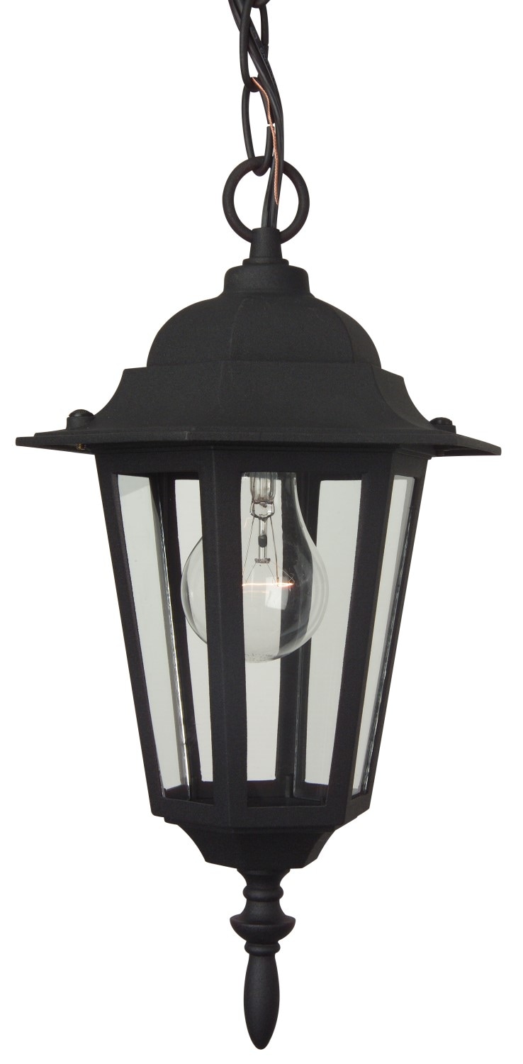 Craftmade Z151-RT Straight Glass Rust Traditional Clear glass Lantern Medium Outdoor Hanging Pendant light