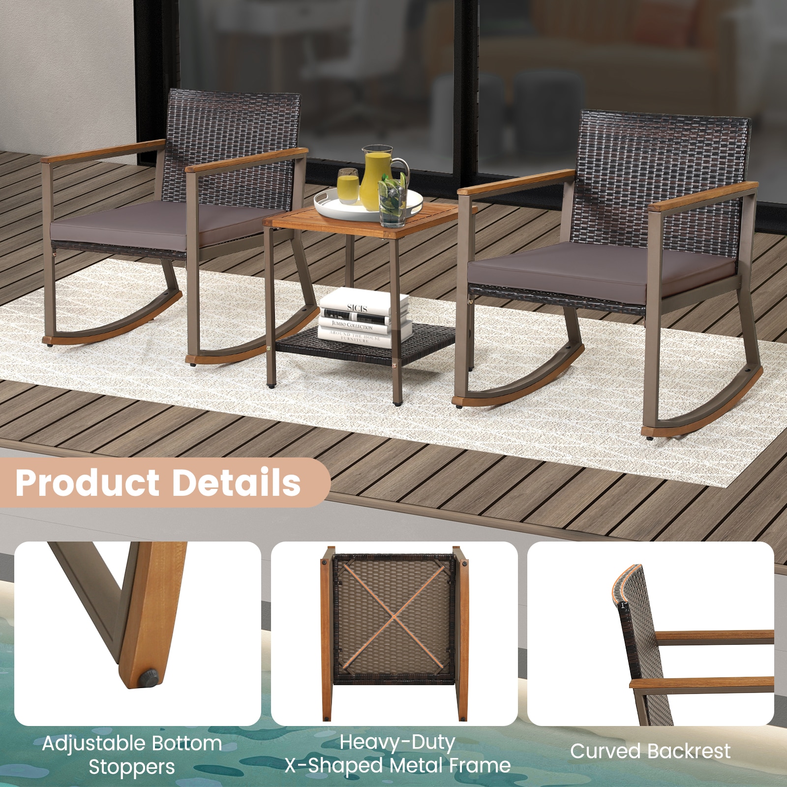LIVIZA OUJ70901GR Patio-Dining-Sets - View #3