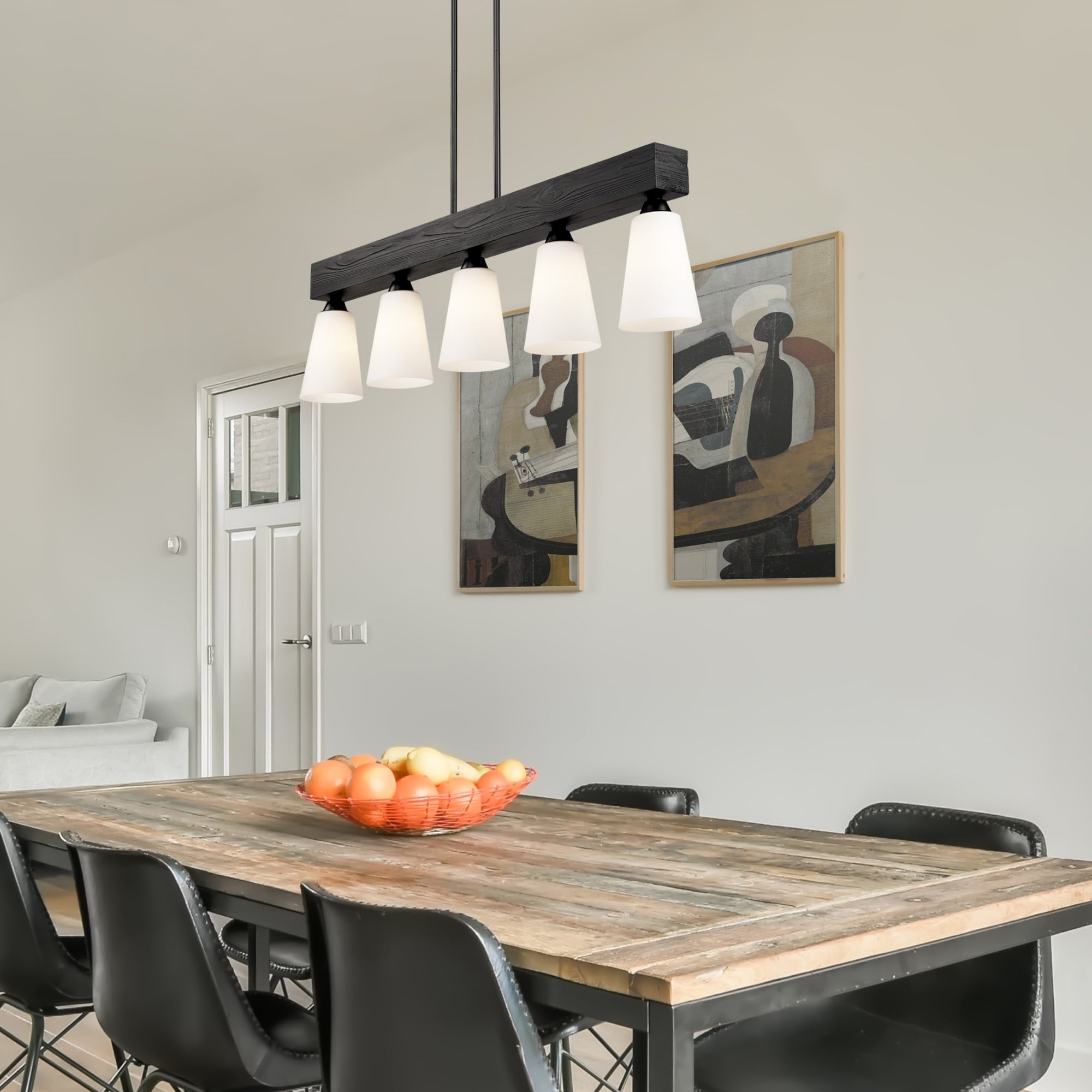 Golden Lighting 1830-LP BLK-OP Pendant-Lights - View #6