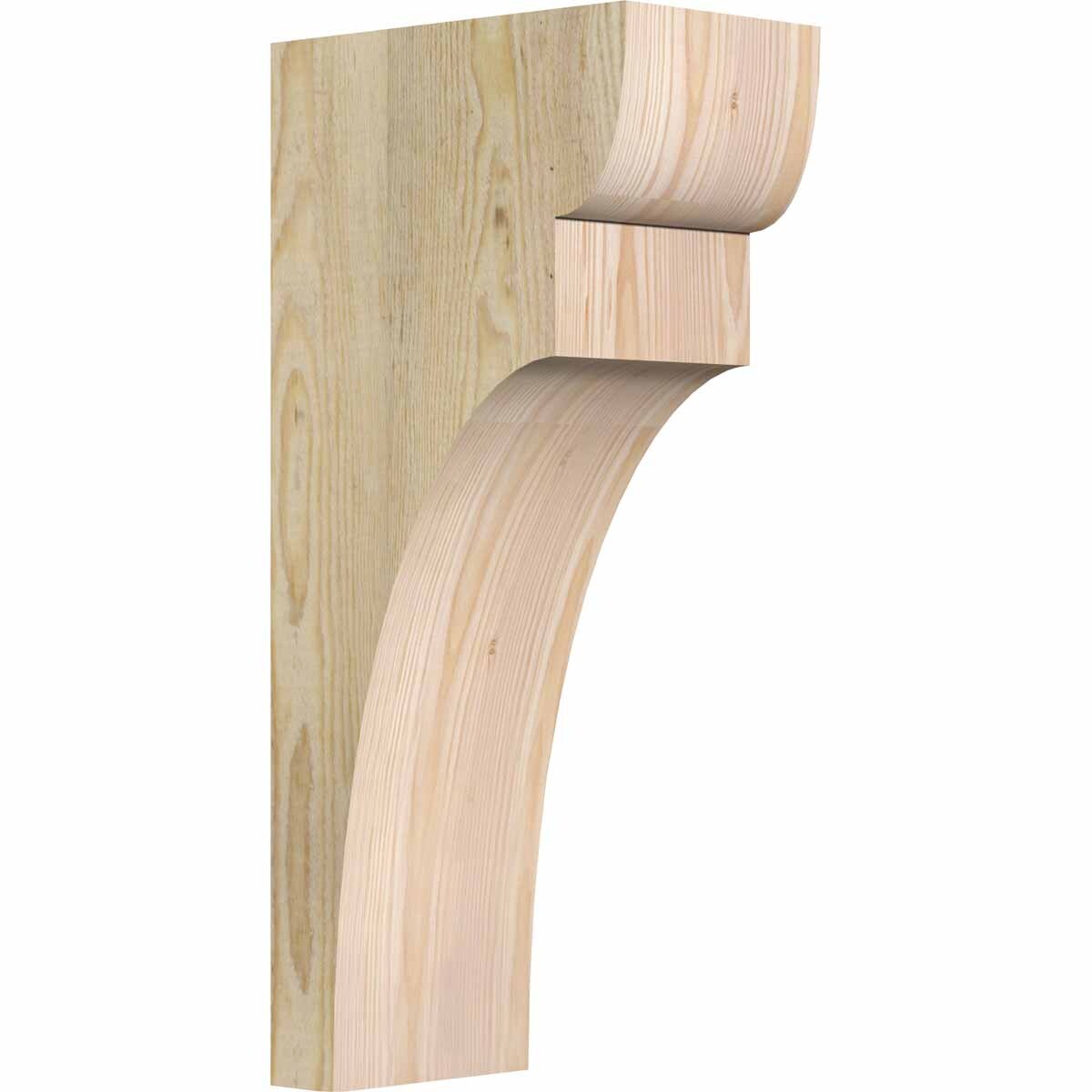 Ekena Millwork COR06X10X22YOR00RDF 6-in x 10-in x 22-in Yorktown Unfinished Douglas fir Wood Paintable/Stainable Corbel