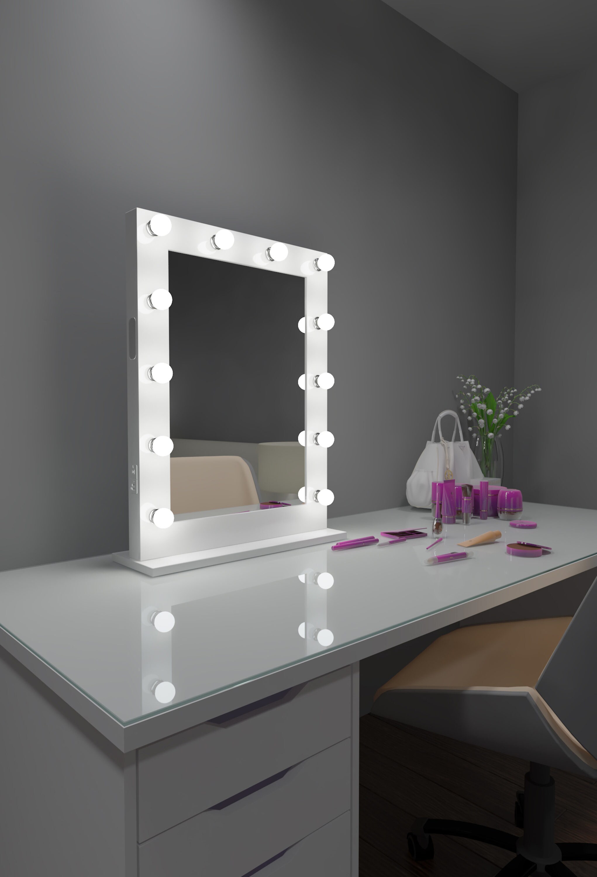 Design House Concord 24-in W x 31-in H White Rectangular Framed Bathroom Vanity Mirror