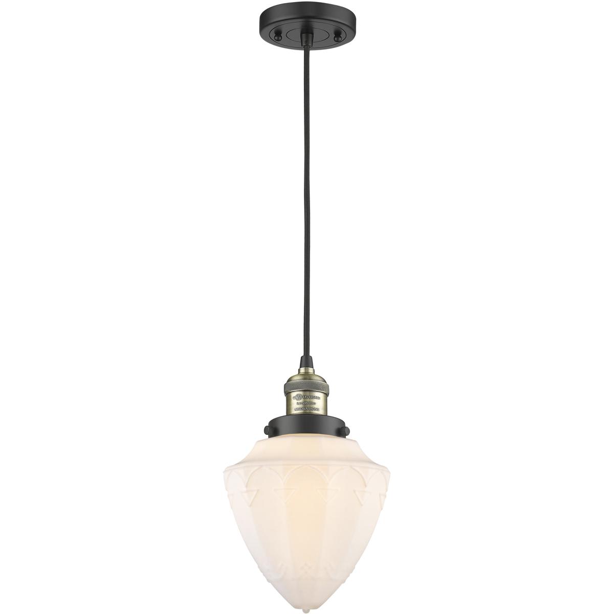 Innovations Lighting 2411432 201C-BAB-G661-7 Franklin Restoration Bullet Mini Pendant