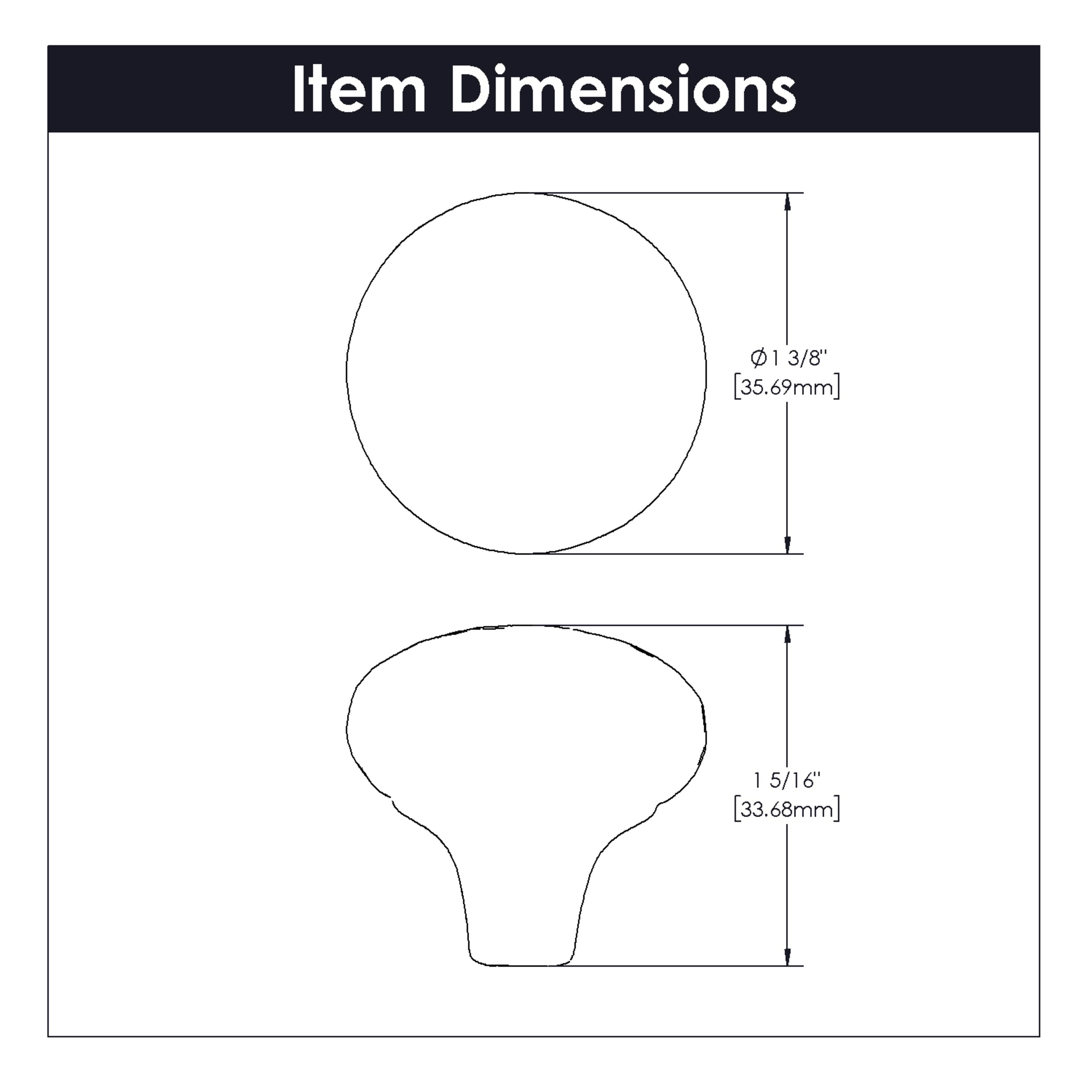 Hickory Hardware P3063-BI-10B Cabinet-Knobs - View #4