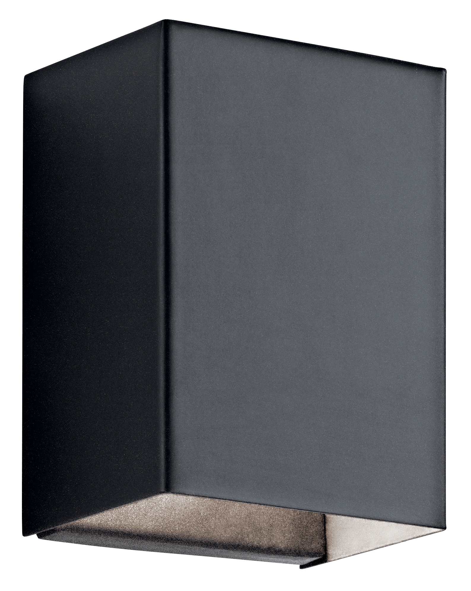 Kichler 49550BKTLED Walden 7.25-in H Black Hardwired Integrated LED Outdoor Wall Light