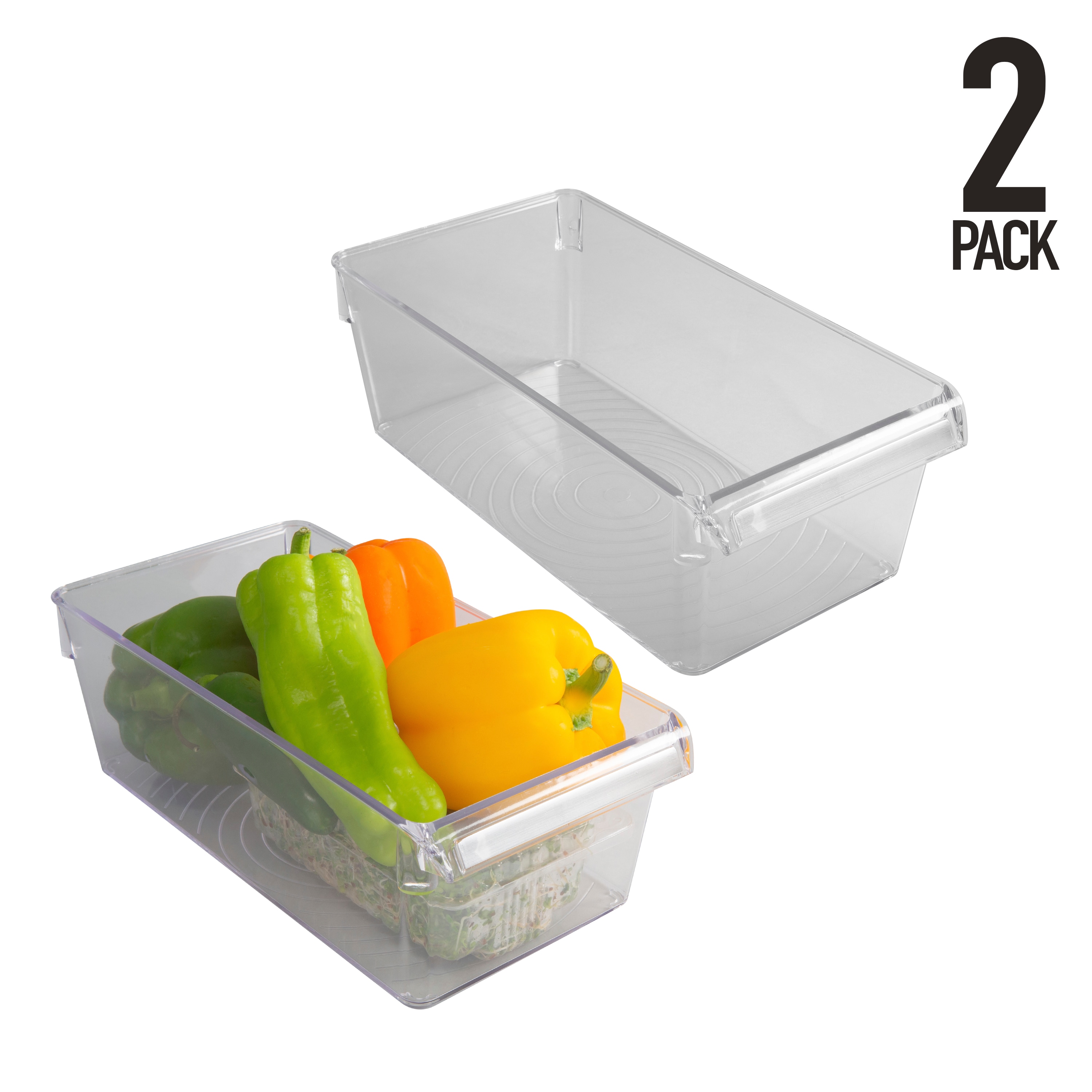 iDesign Multisize Plastic Bpa-free Reusable Food Storage Container