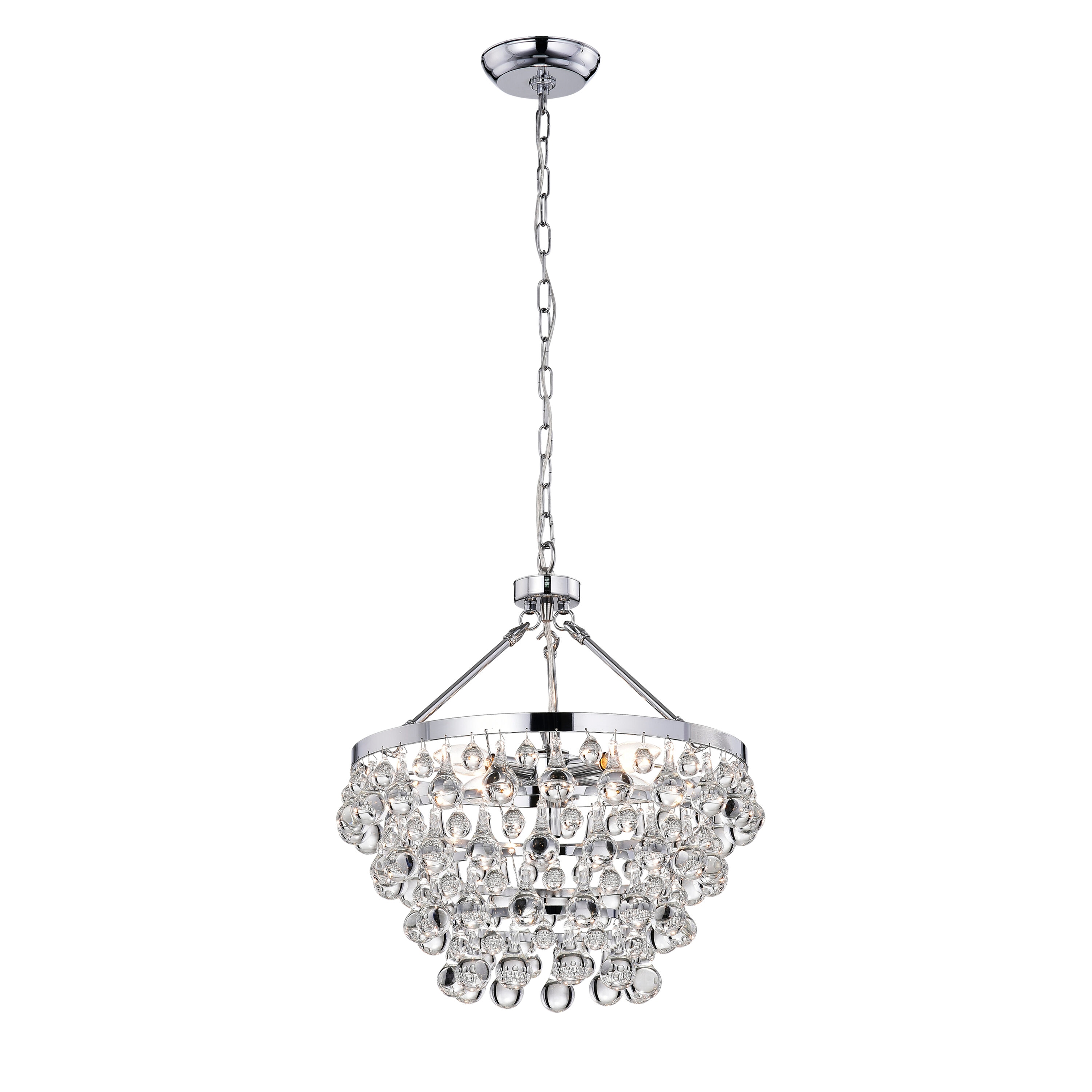 Greenville Signature HG8803 5 -Light Polished Chrome Modern/contemporary Crystal For Use in Bedrooms, Dining Rooms, Foyers, Kitchens, Living Rooms Chandelier