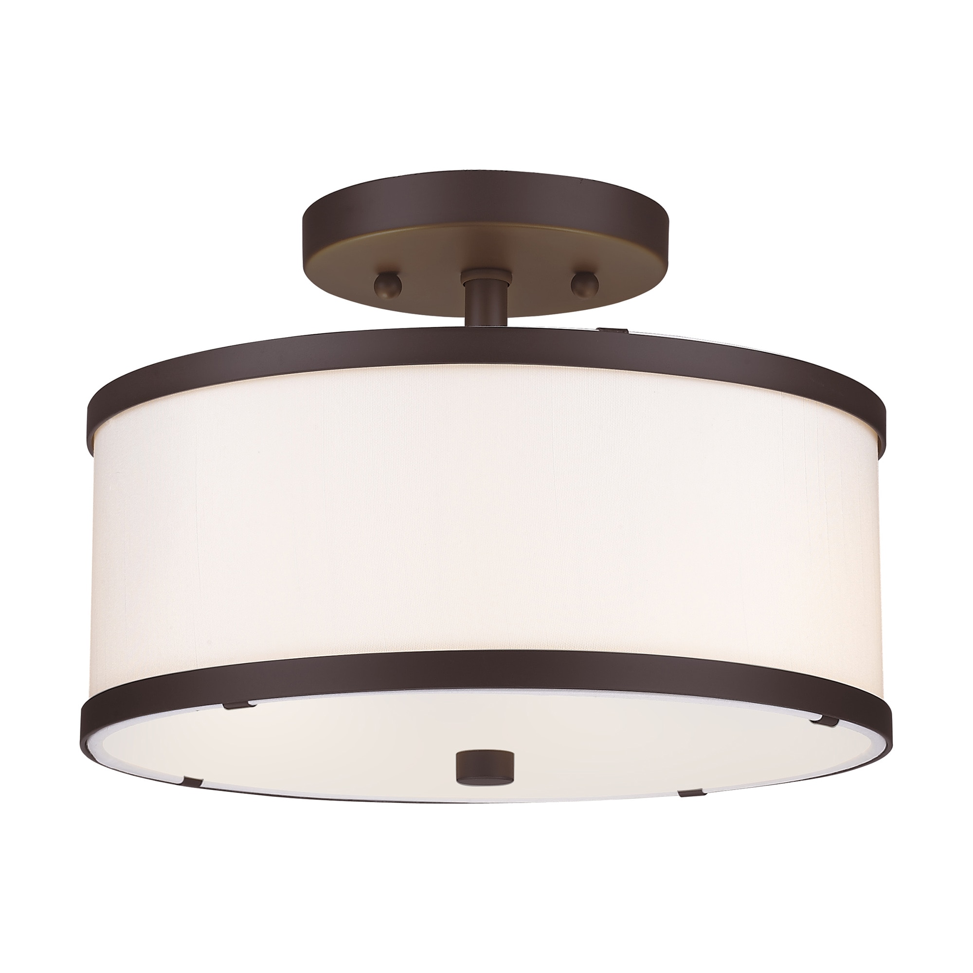 Livex Lighting 62626-07 Park Ridge 2 -Light 11-in Matte Bronze Flush Mount Light