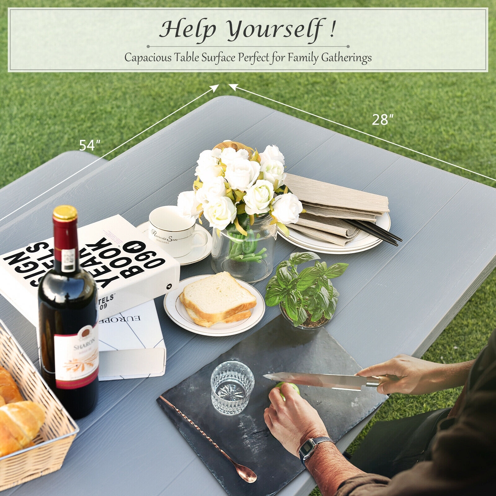 Clihome CWCH-OP34C99GR Picnic-Tables - View #8