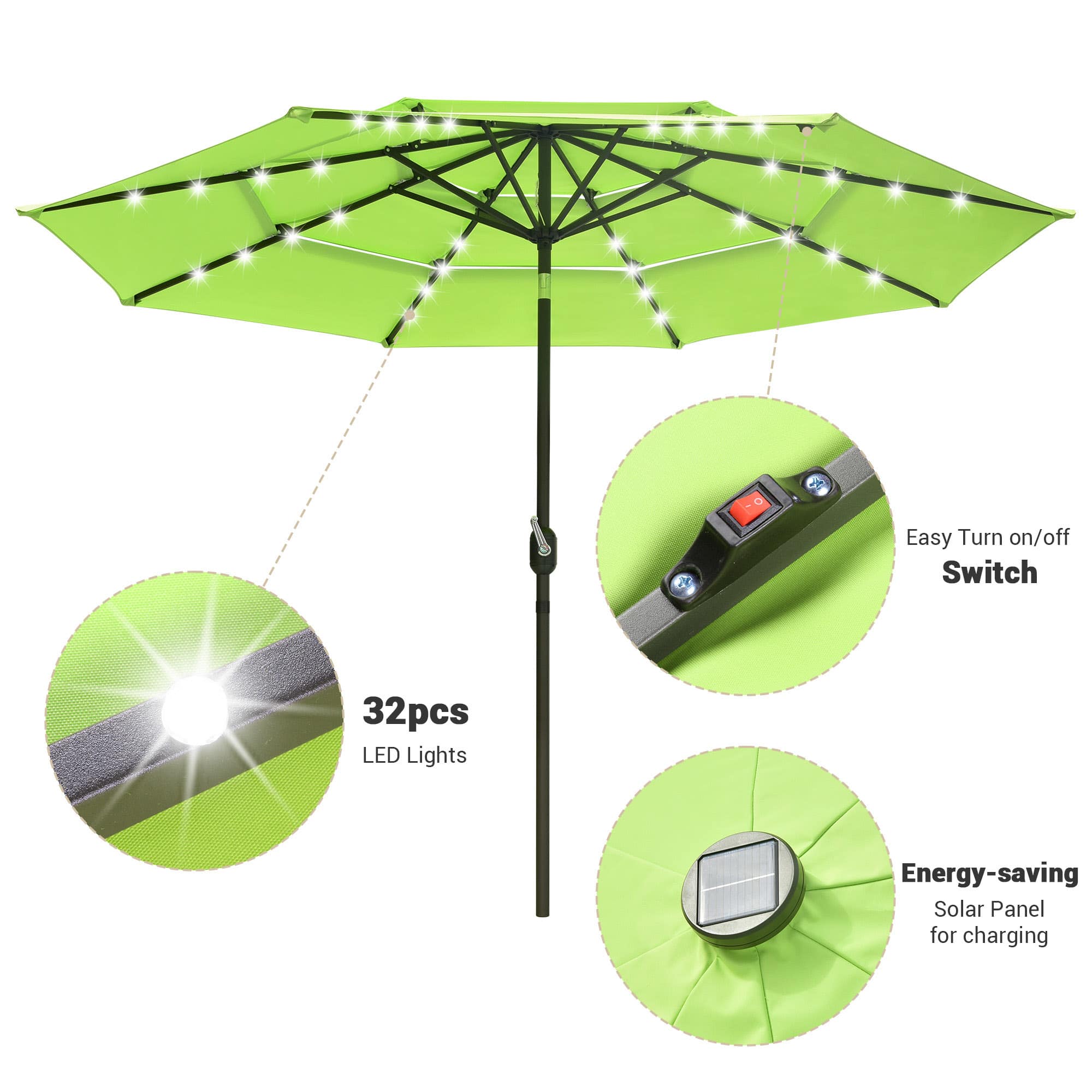 Yescom 07UMB042-3T10L-F4-LO Umbrellas-2 - View #2