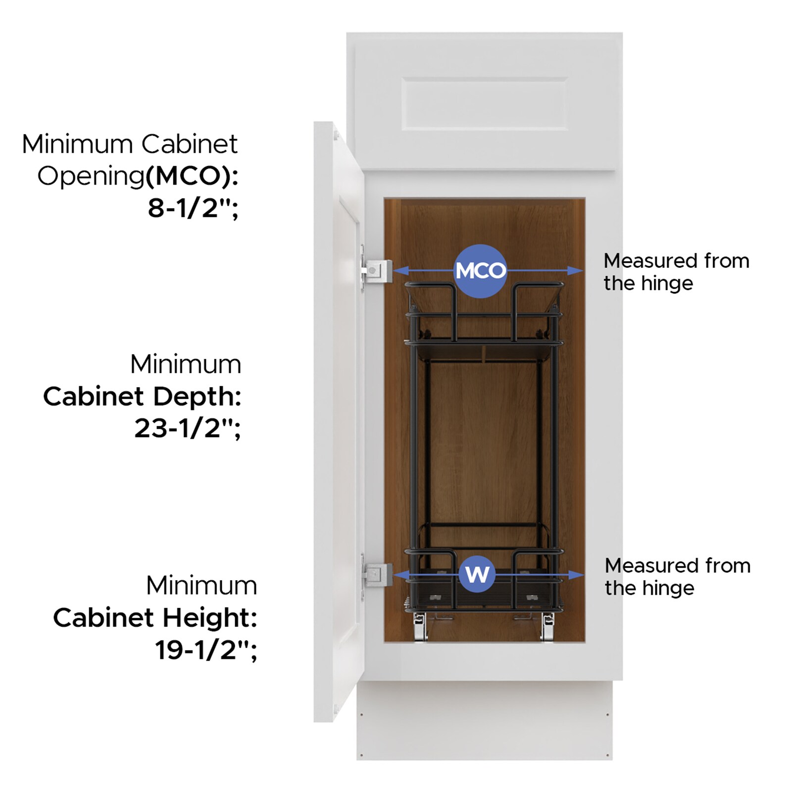 Household Essentials Glidez undercabinet organizers 7-in W x 17.5