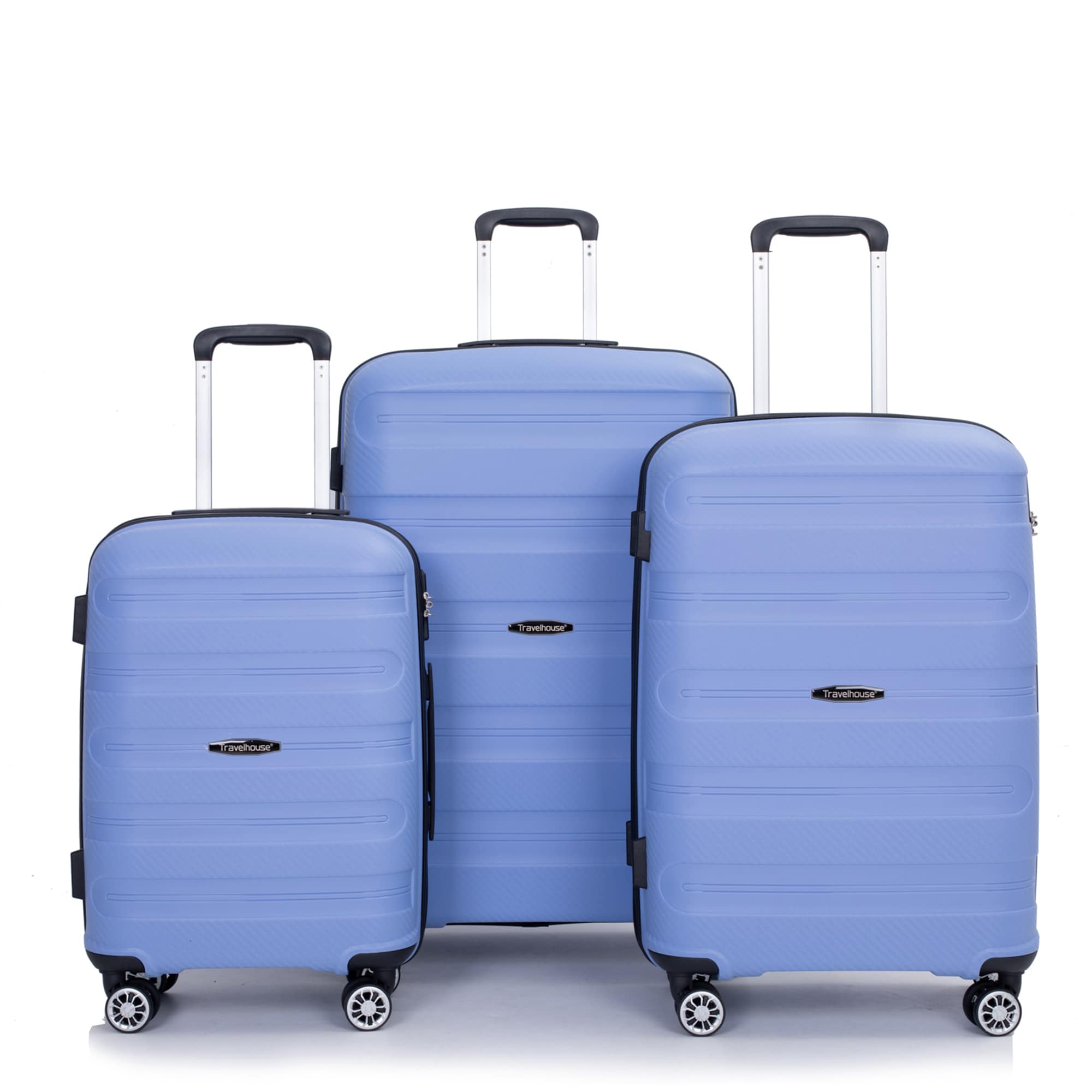 SINOFURN SYD9400012BL 19.3x11.4x29.5 Blue Plastic Hardshell Suitcase set 3 -Bag