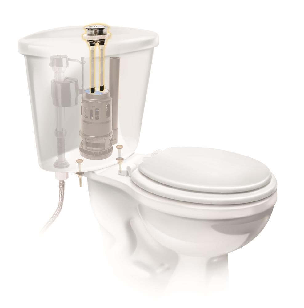 Fluidmaster Dual flush 3 in. button 9-in Neo-angle Mount Chrome Handle with  Lever in the Toilet Handles department at