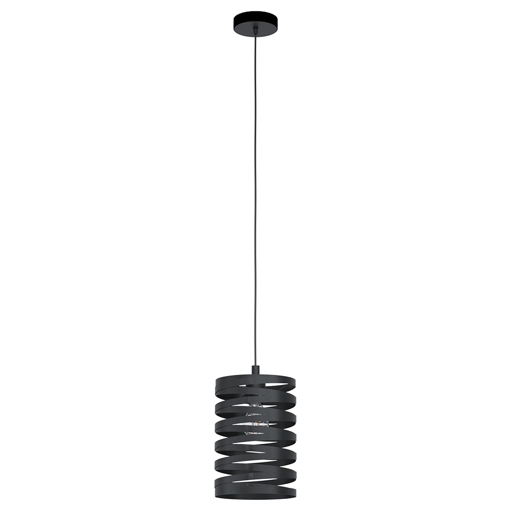Cremella Contemporary Mini Drum Pendant with Adjustable Black Cord