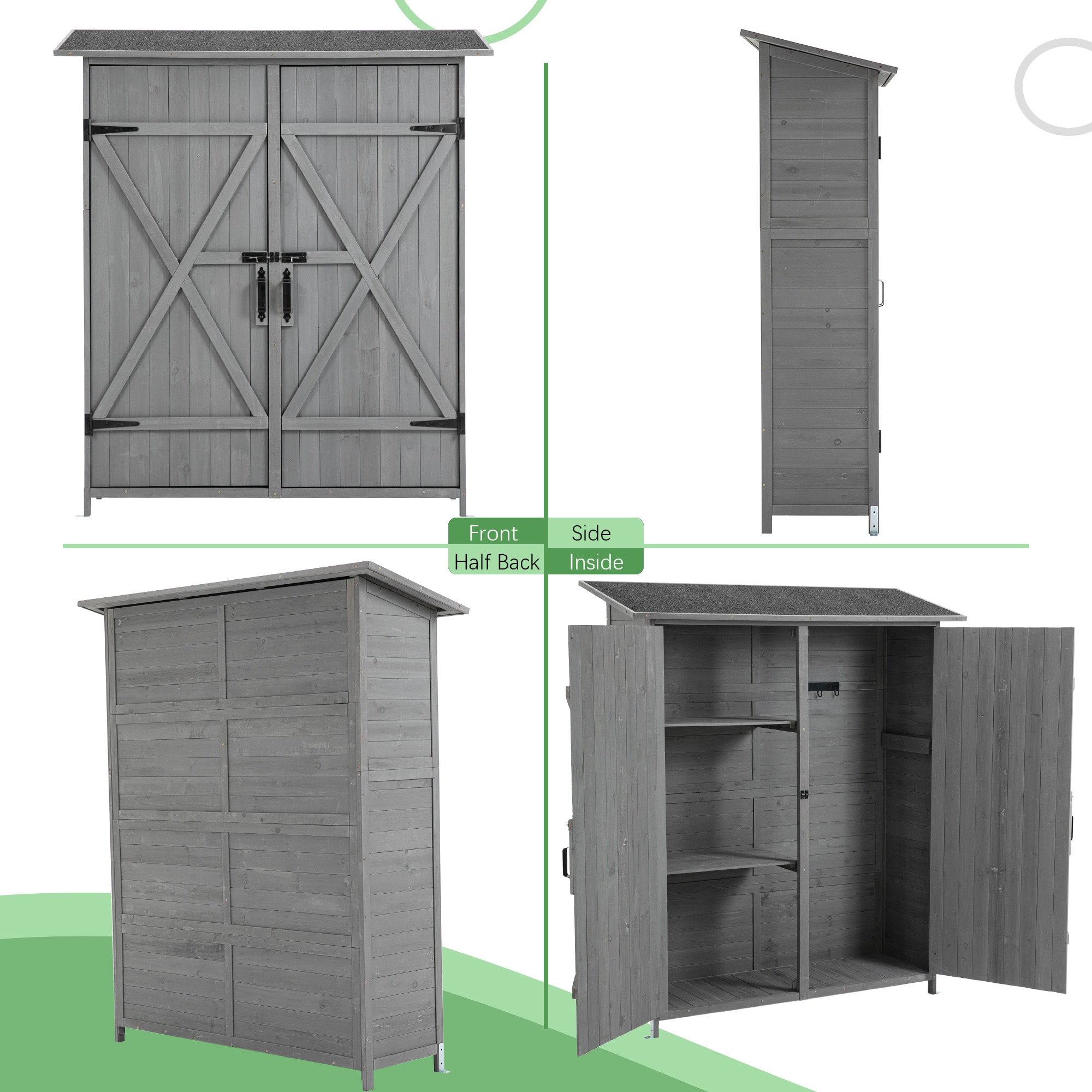 BABOOM BOM-250025-OR Wood-Storage-Buildings - View #4